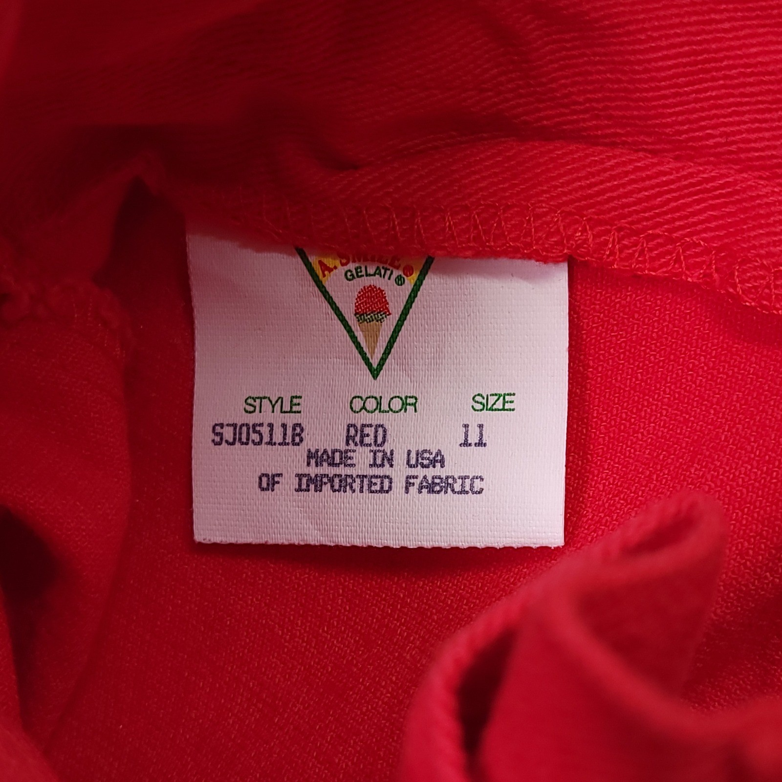 Vintage A. Smile Gelati Red High Waisted Elastic Waist Pants SJ0511B Womens 11
