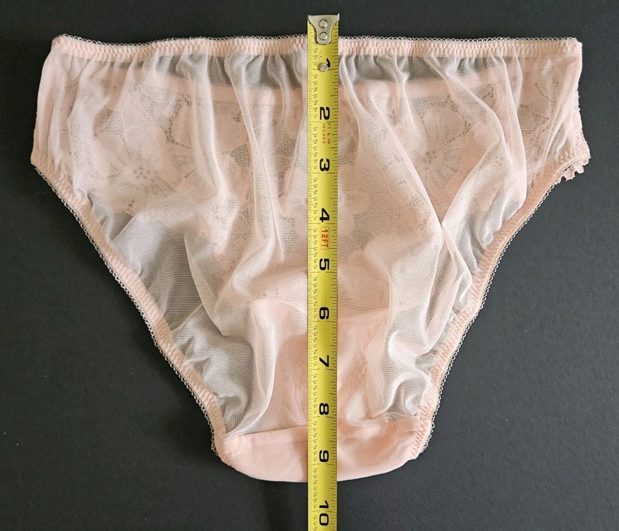 Vtg 90s Victorias Secret Lace Mesh Hi Cut Leg Medium Pink High Cut Panties NEW 2