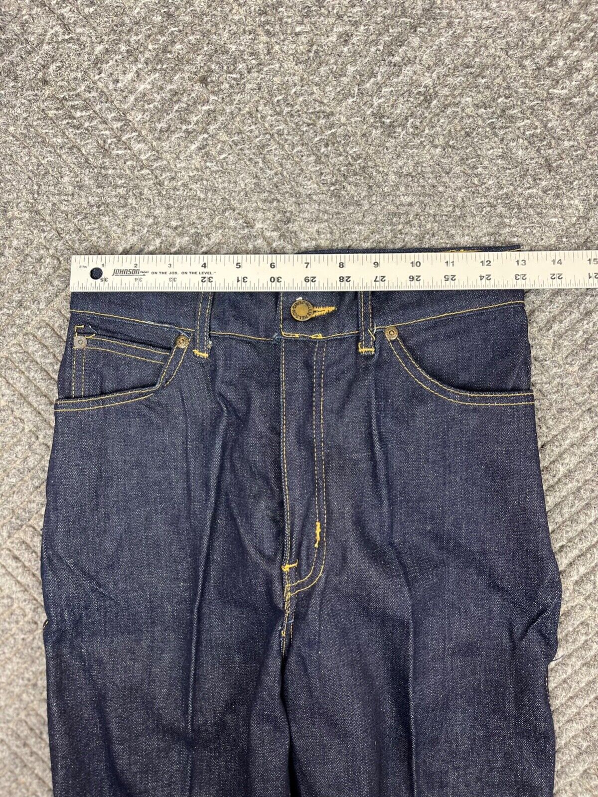 Vintage 80s WILLIE NELSON Denim Jeans Adult 26×35 Blue Dark Wash Embroidered NOS