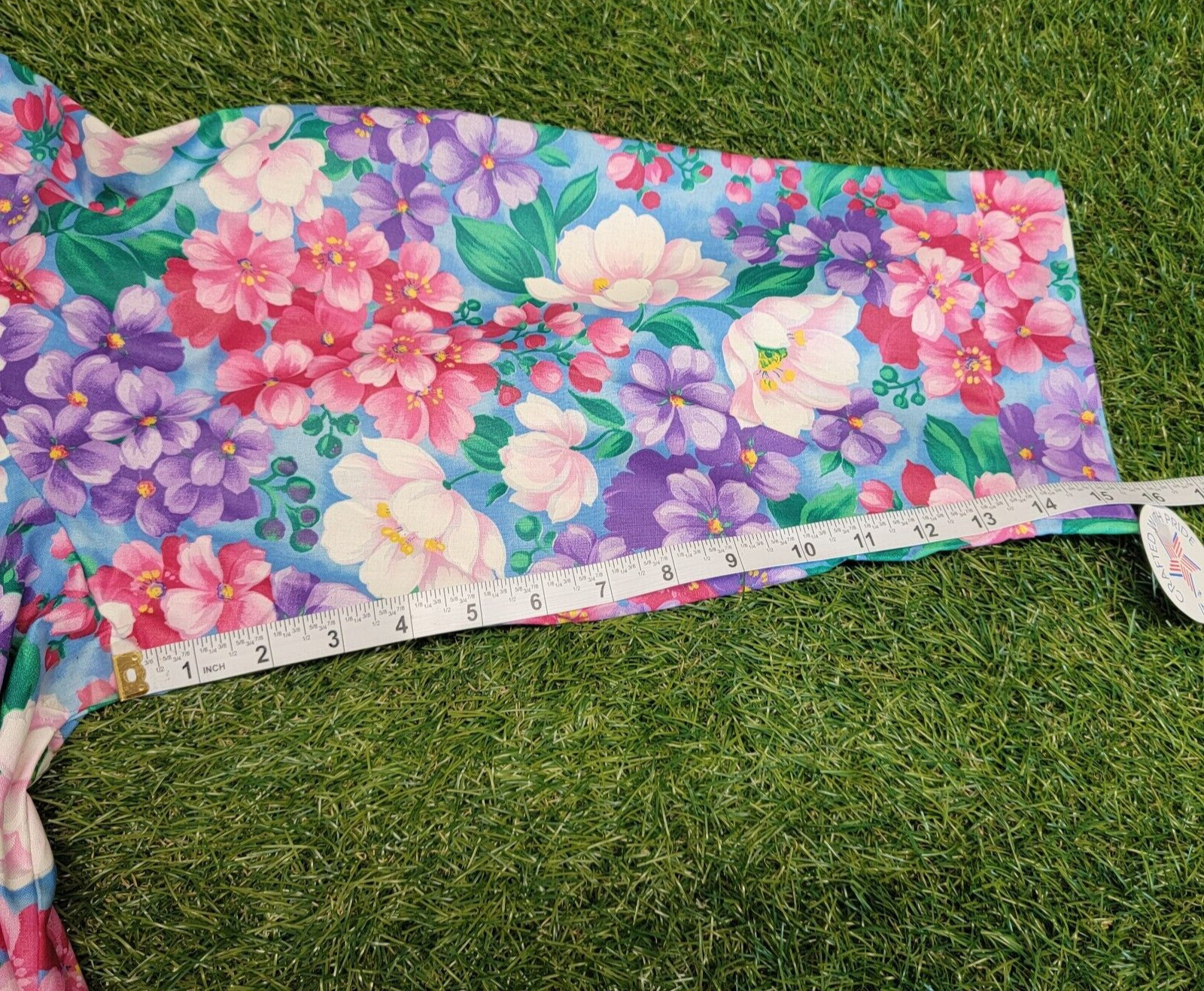 Vtg Elinor Carolina Maid Floral House Dress 70s 80s 90s Size Large Made In USA