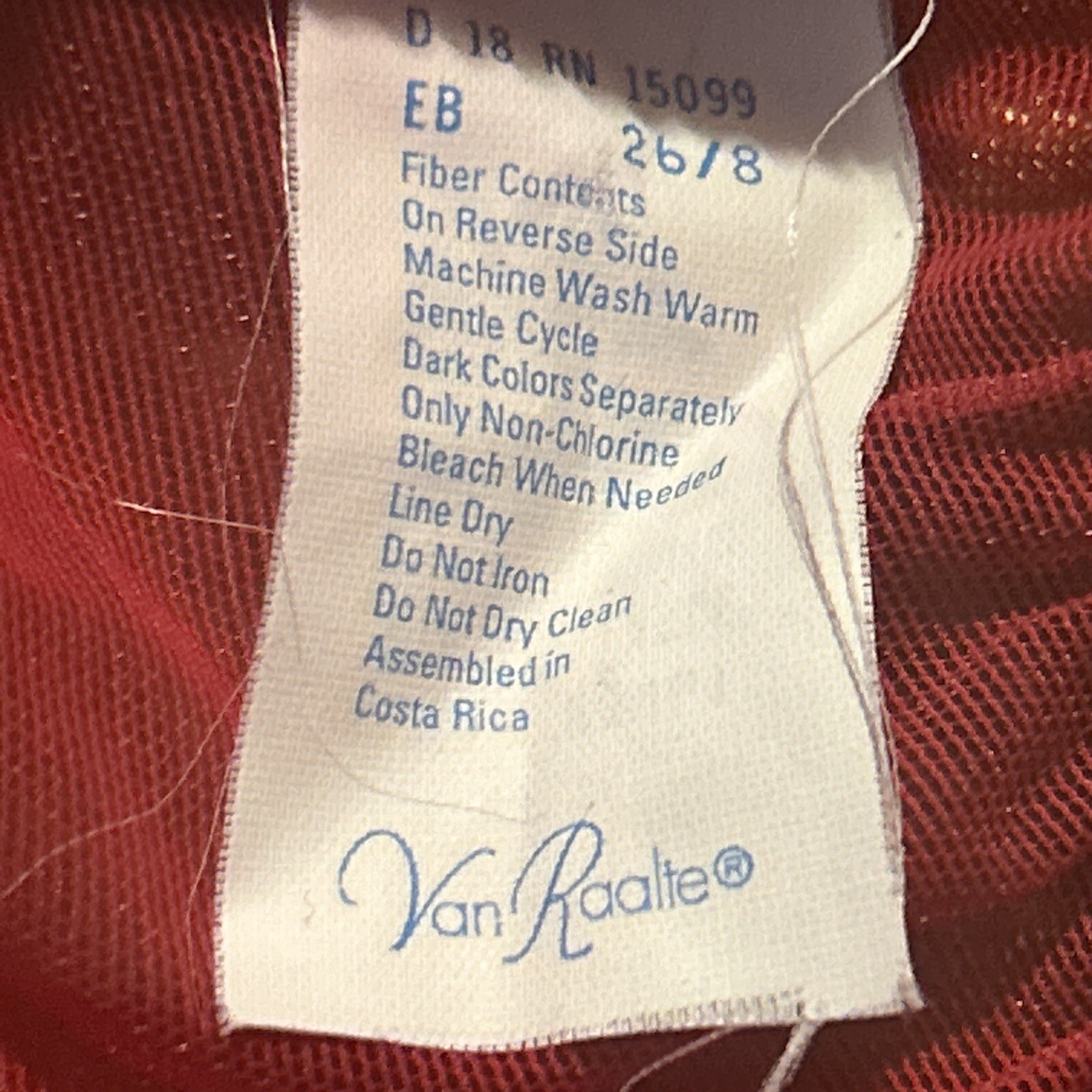 Vintage Van RAALTE Tomato Red Size. L