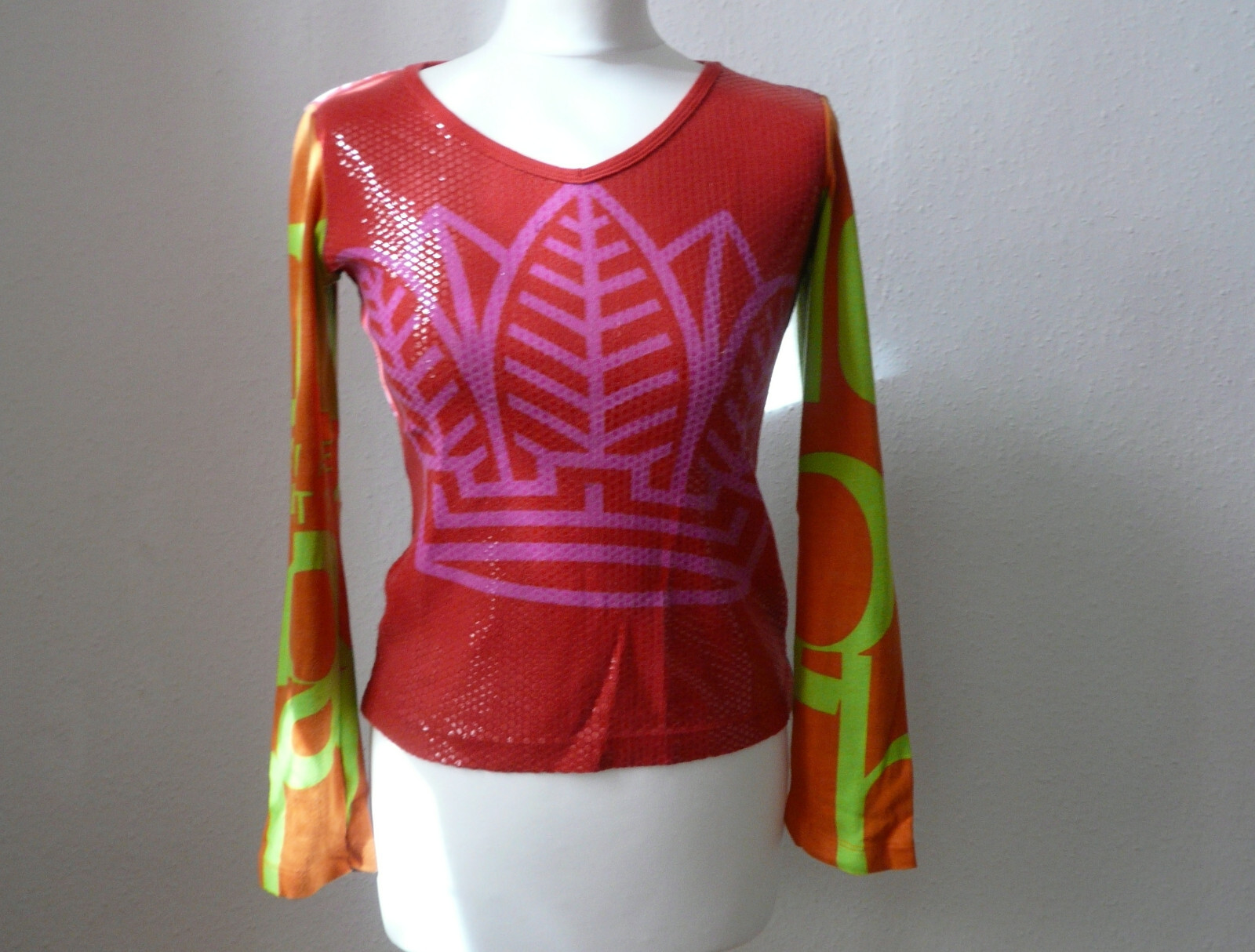 Vintage Custo Barcelona Viva Las Vegas Longsleeve Top S y2k 90s