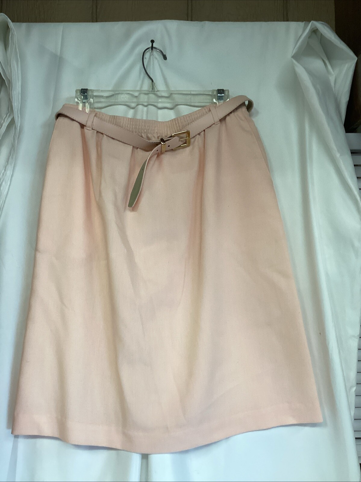 Alfred Dinner Pink Vintage Skirt With Pockets With Belt Size