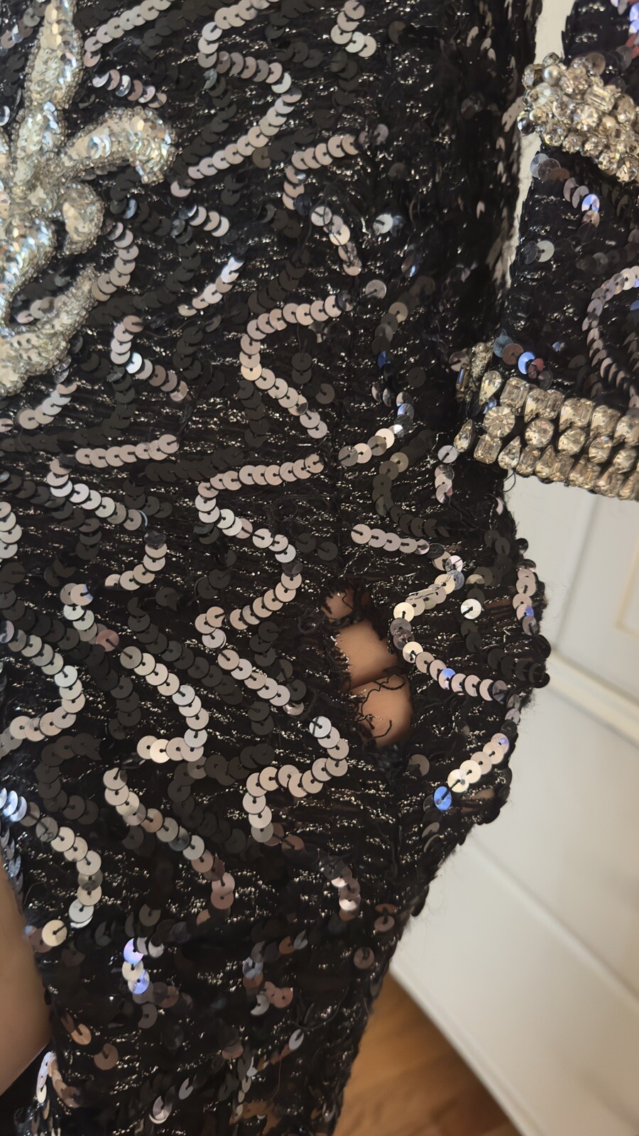 VTG 1970s Marilyn Monroe Inspired Sequins & Rhinestone Stage Costume Gown