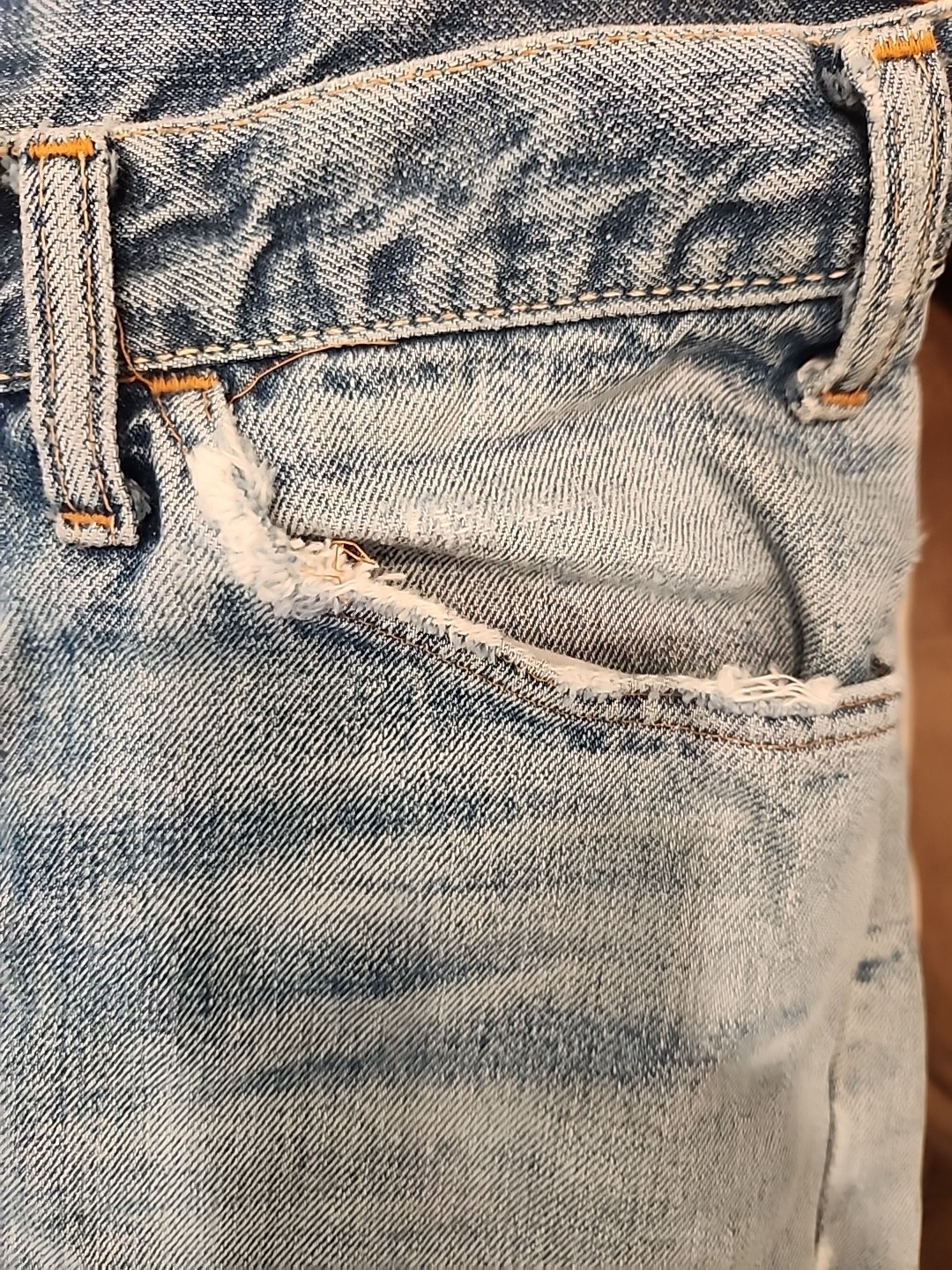 vintage levis cut-offs denim jean shorts zipper 517? talon zip 31″ w big E 70 89