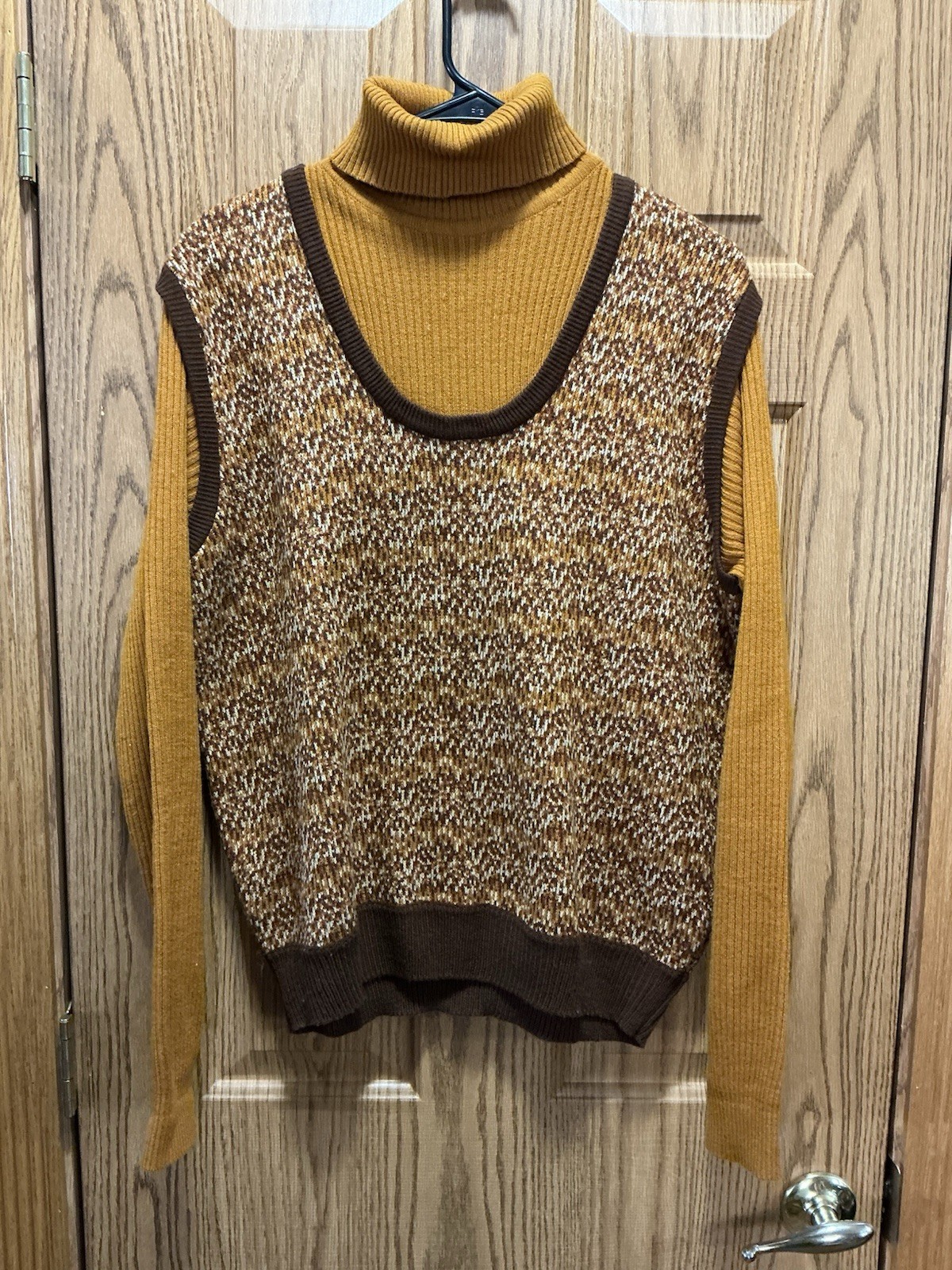 Vintage Sigallo Sweater Fall Colors Large EUC