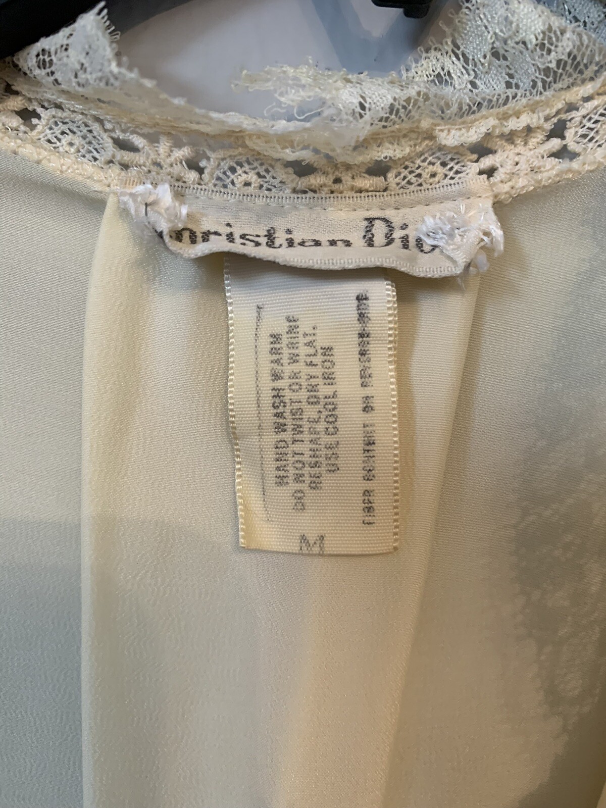 VTG Christian Dior Ivory Union timeless gown prairie cottagecore embroidery lace