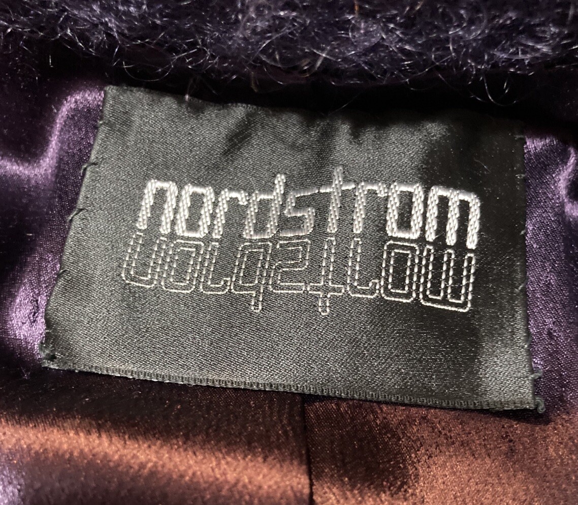 Vntg 1960’s Monte Sano Pruzan Mohair Cocoon Coat Nordstrom Plum Purple Wool M L