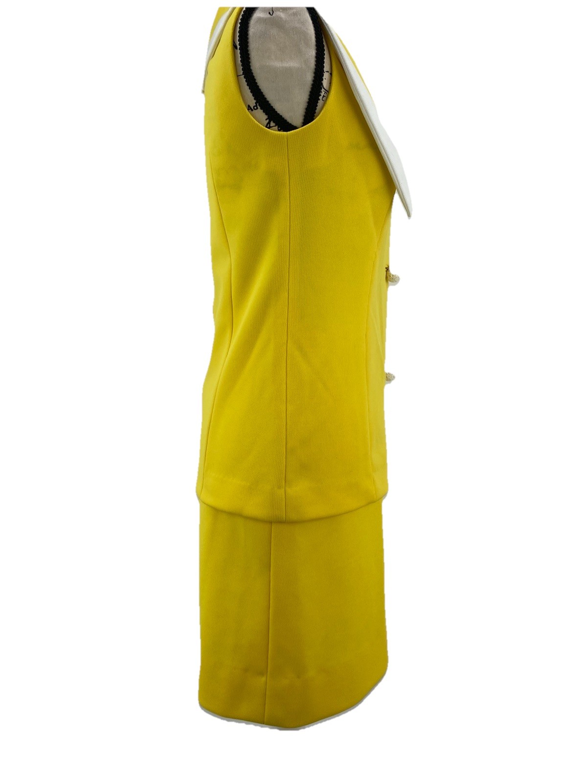 Vintage 60’s Nardis Of Dallas Yellow 2 Piece Skirt And Top Set Size Extra Small