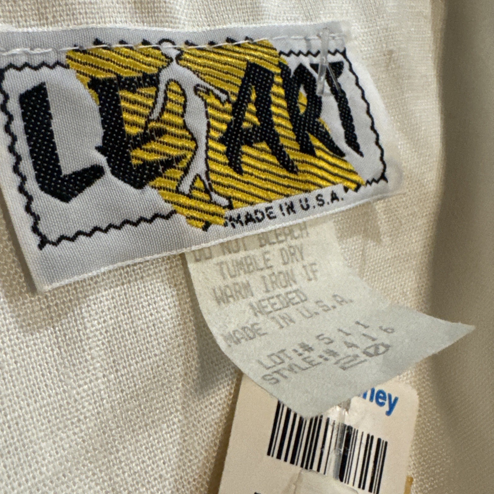 Vintage 70s Le Art Women’s White Yellow Blazer Skirt Work Suit New Old Stock NWT