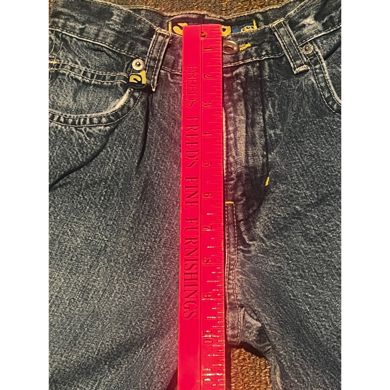 Y2K JNCO Girlie Stuff Spacey Wide Leg Jeans Baggy Skater Patch USA size 1