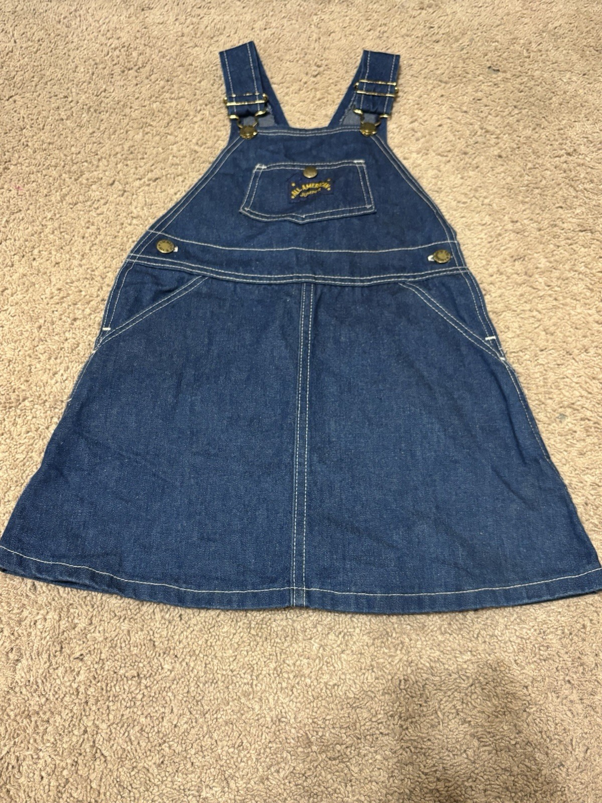 Vintage All American Jumper Jean Dress Size 6