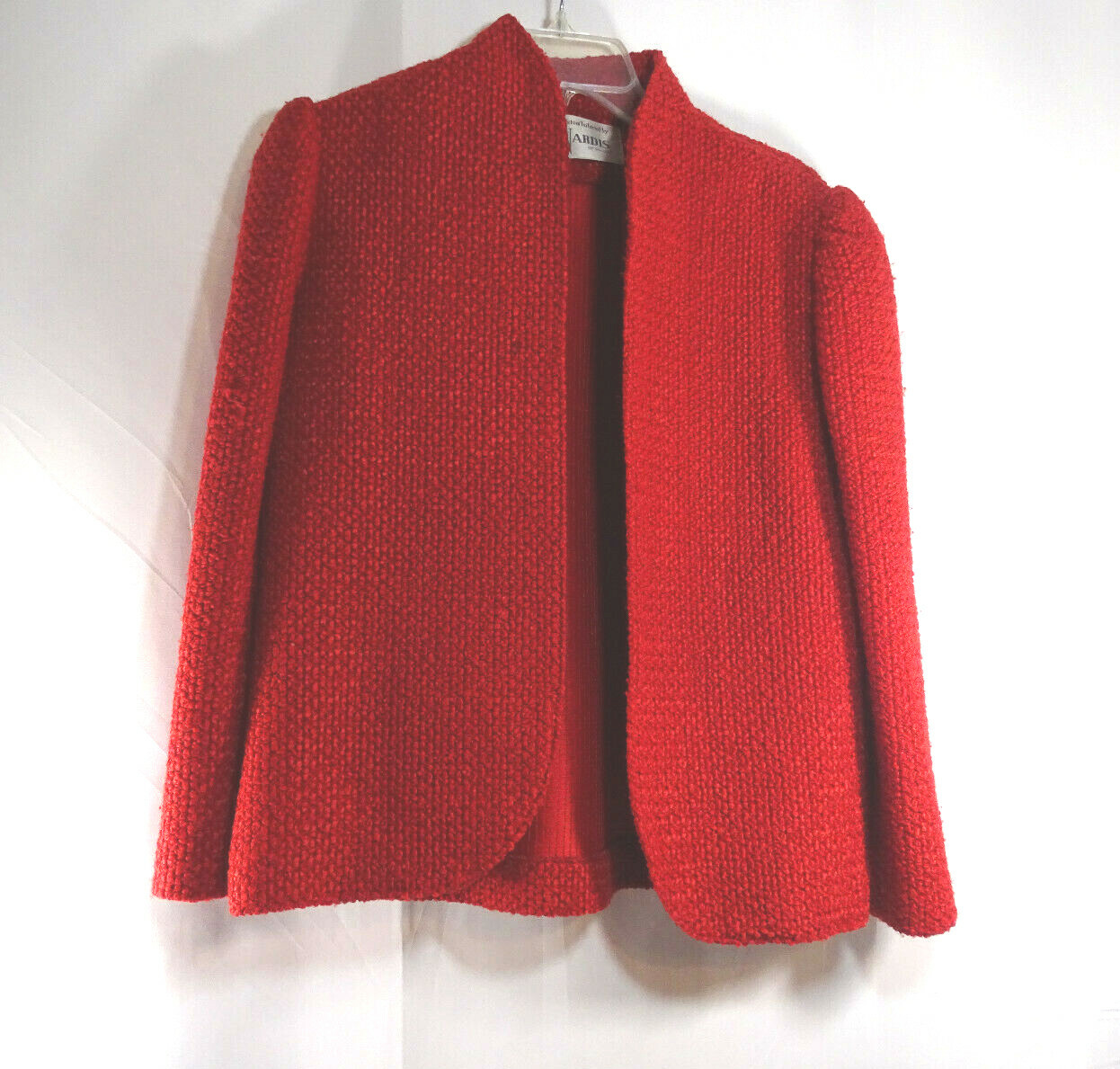 Vintage Red Sweater jacket, custom tailored by Nardis of Dallas