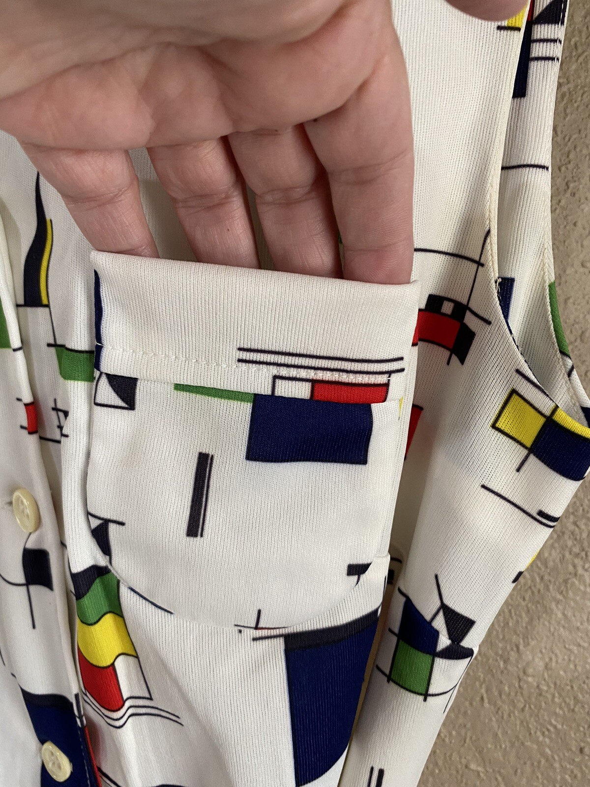 Prynts By Bleeker Street Jonathan Logan VTG 70’s Mondrian Style Print Dress Sz S