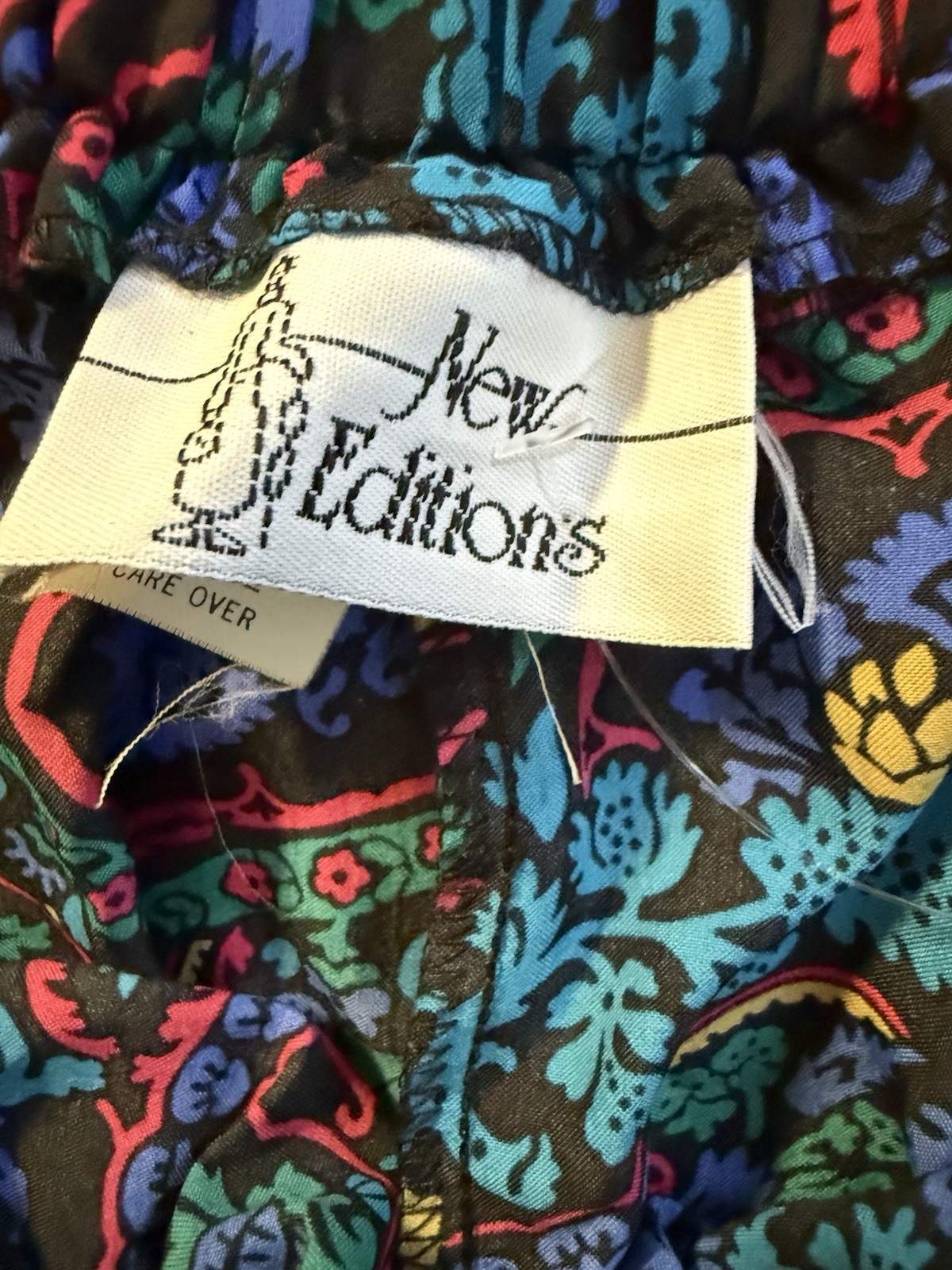 Vintage New Editions Renaissance Skirt L Bold Floral Baroque Made USA 90s Y2K