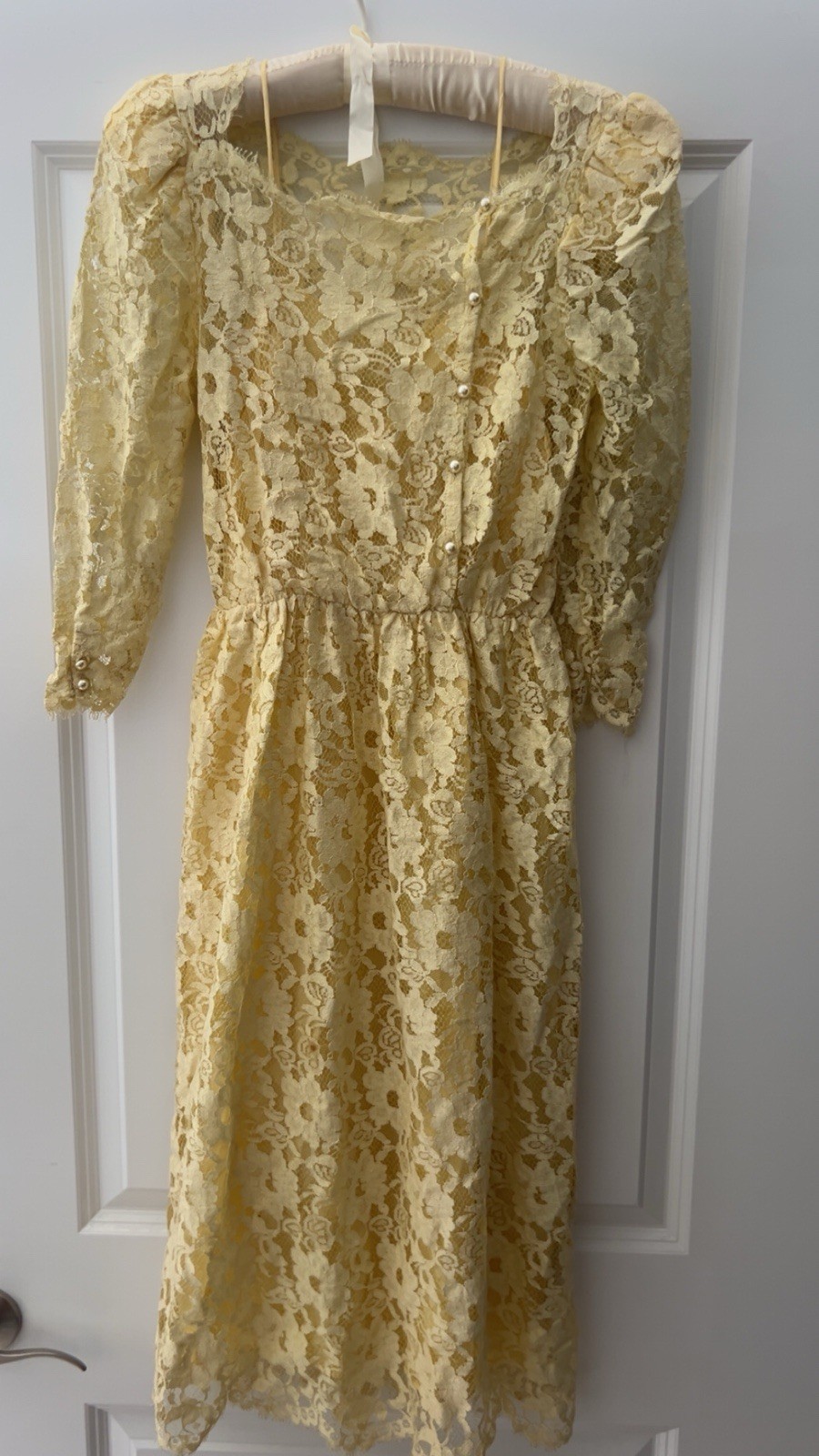 Vintage Cachet by Bari Protas lace dress-80s Size 3/4