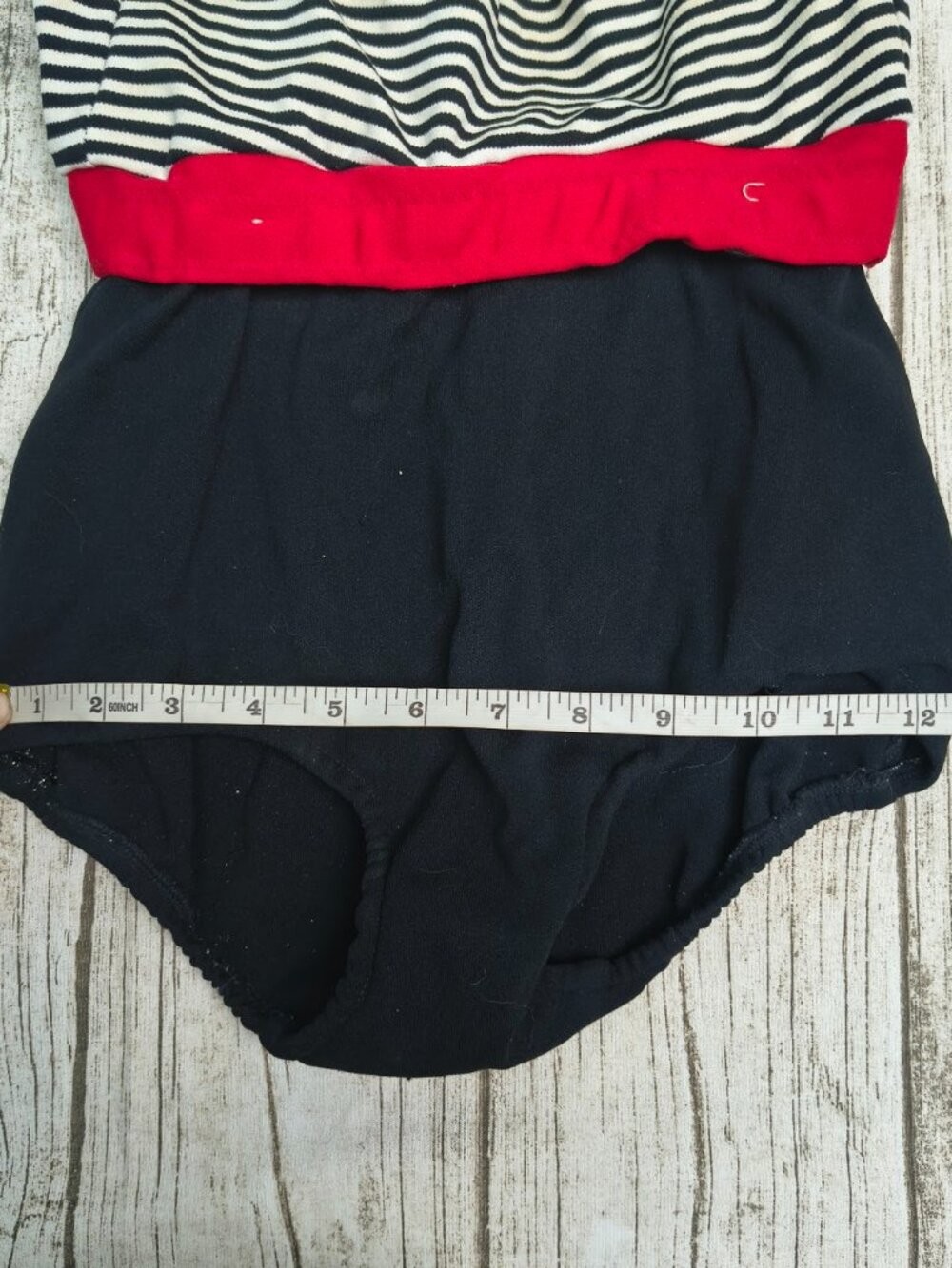 Vtg Mid Century 60s 70s Styled by Beatrice Pines Nautical Pinup Swimsuit Size 14