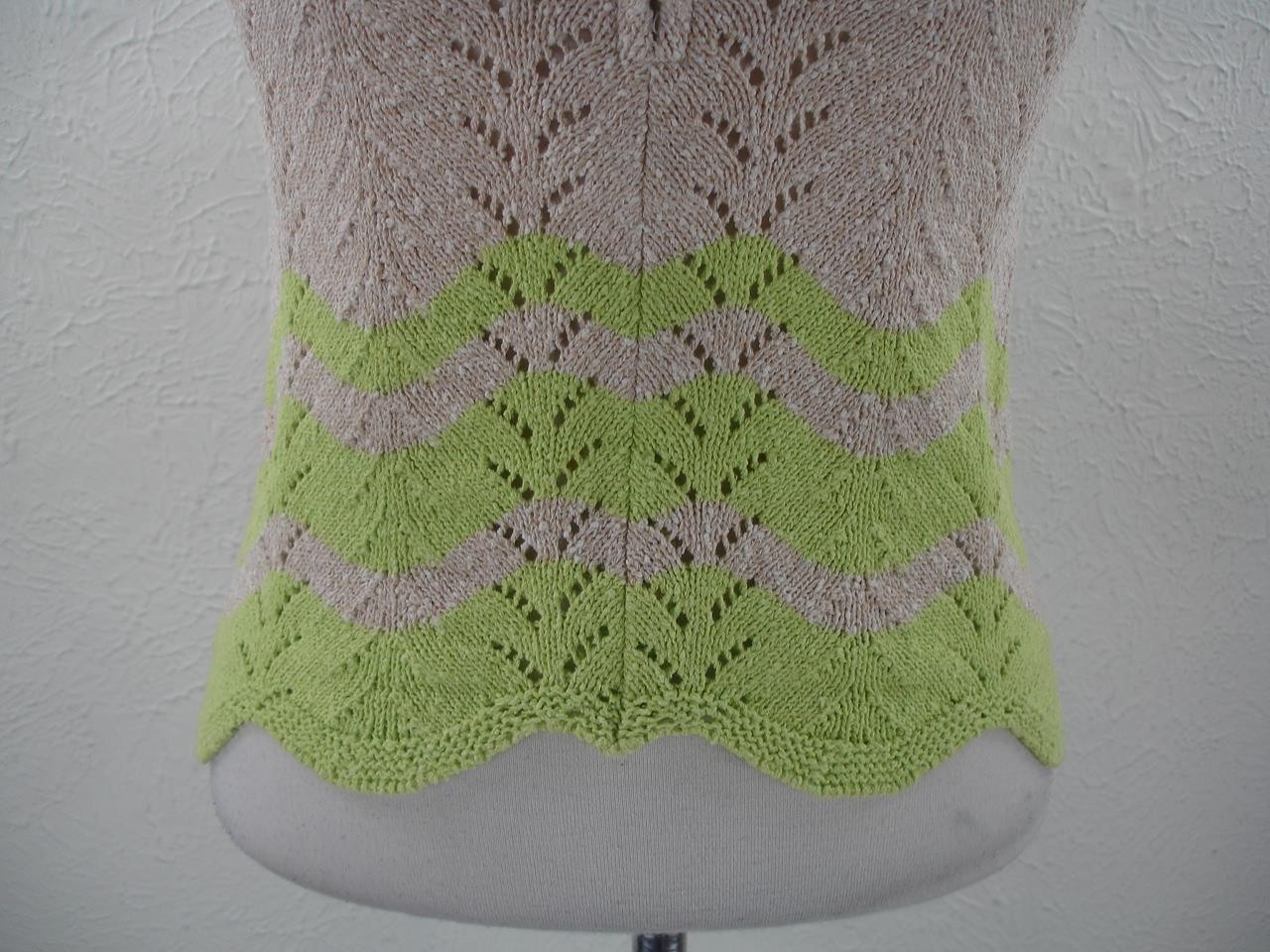 Women’s XS Vtg 1960’s Mister Cig 2-Pc Outfit Sweater Skirt Knit Beige Lime Green
