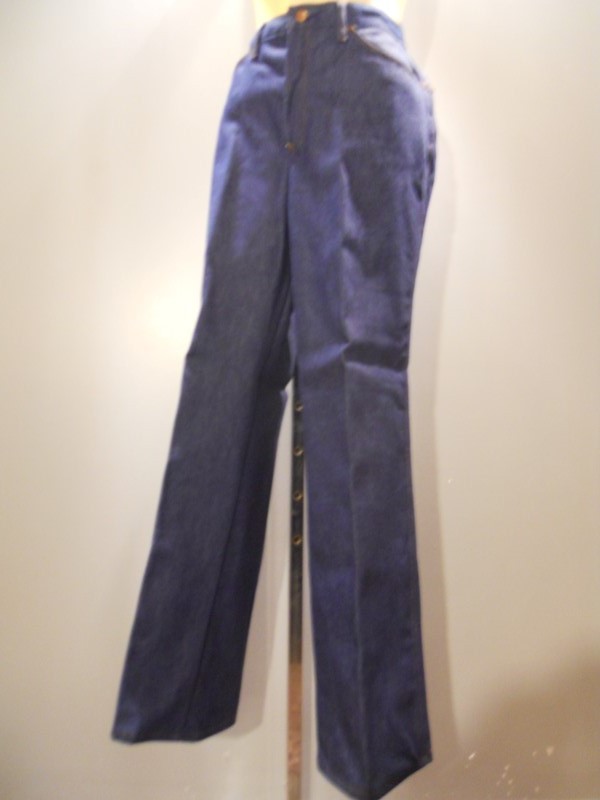 Nos 60s 70s Sears JTF Blue Jeans Pants High Waist Rockabilly Boho Mod Vintage 14