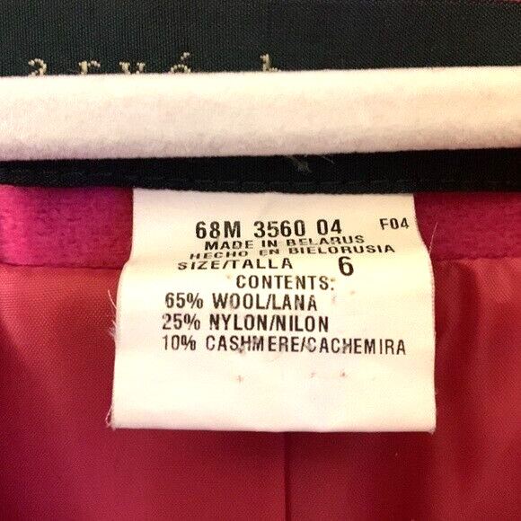 Vintage Harve Benard by Benard Holtzman Pink Wool Blazer Dress Suit Jacket Sz 6