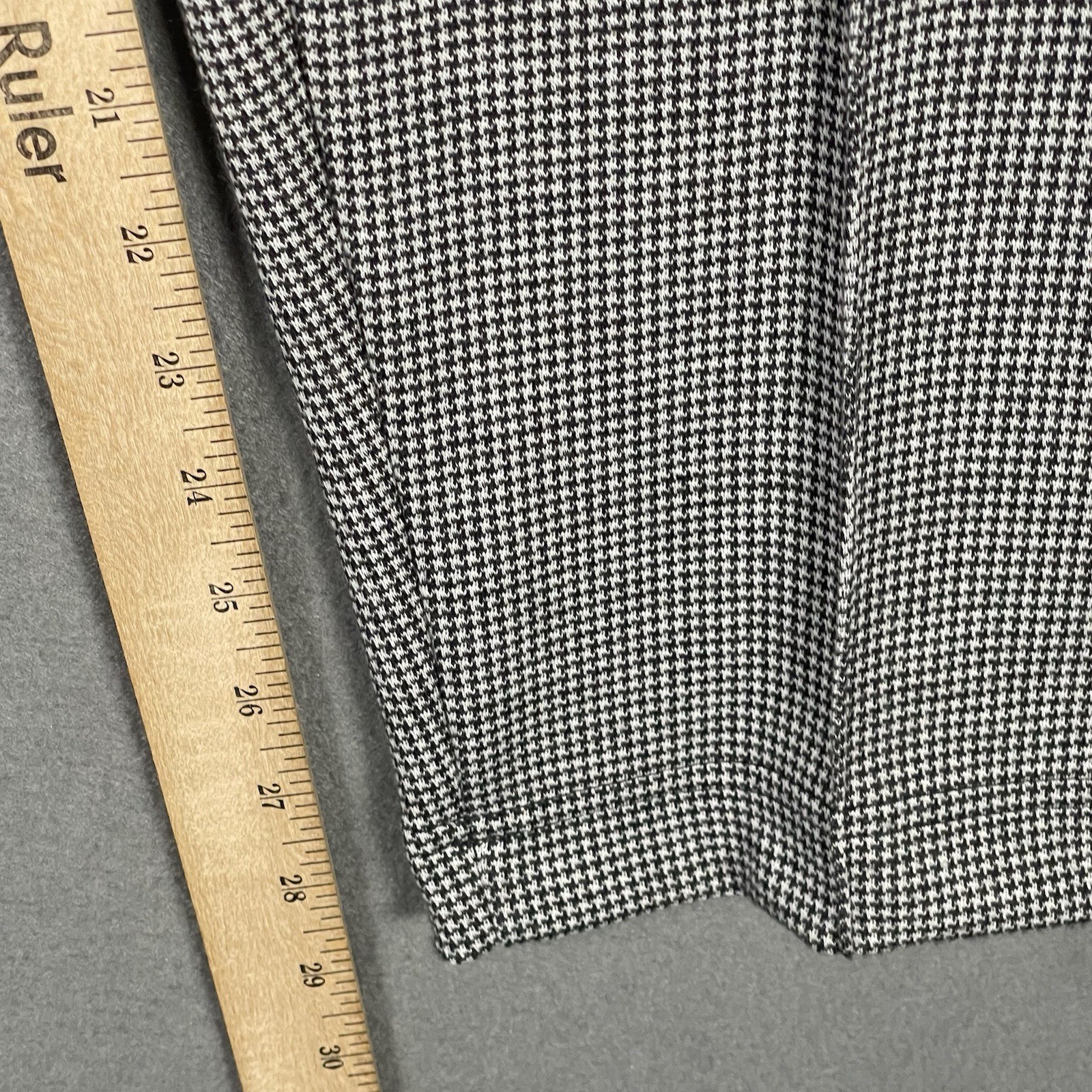 Vtg Sear Classic Elements Womens Pants Black Gray Check Medium USA Made NWT