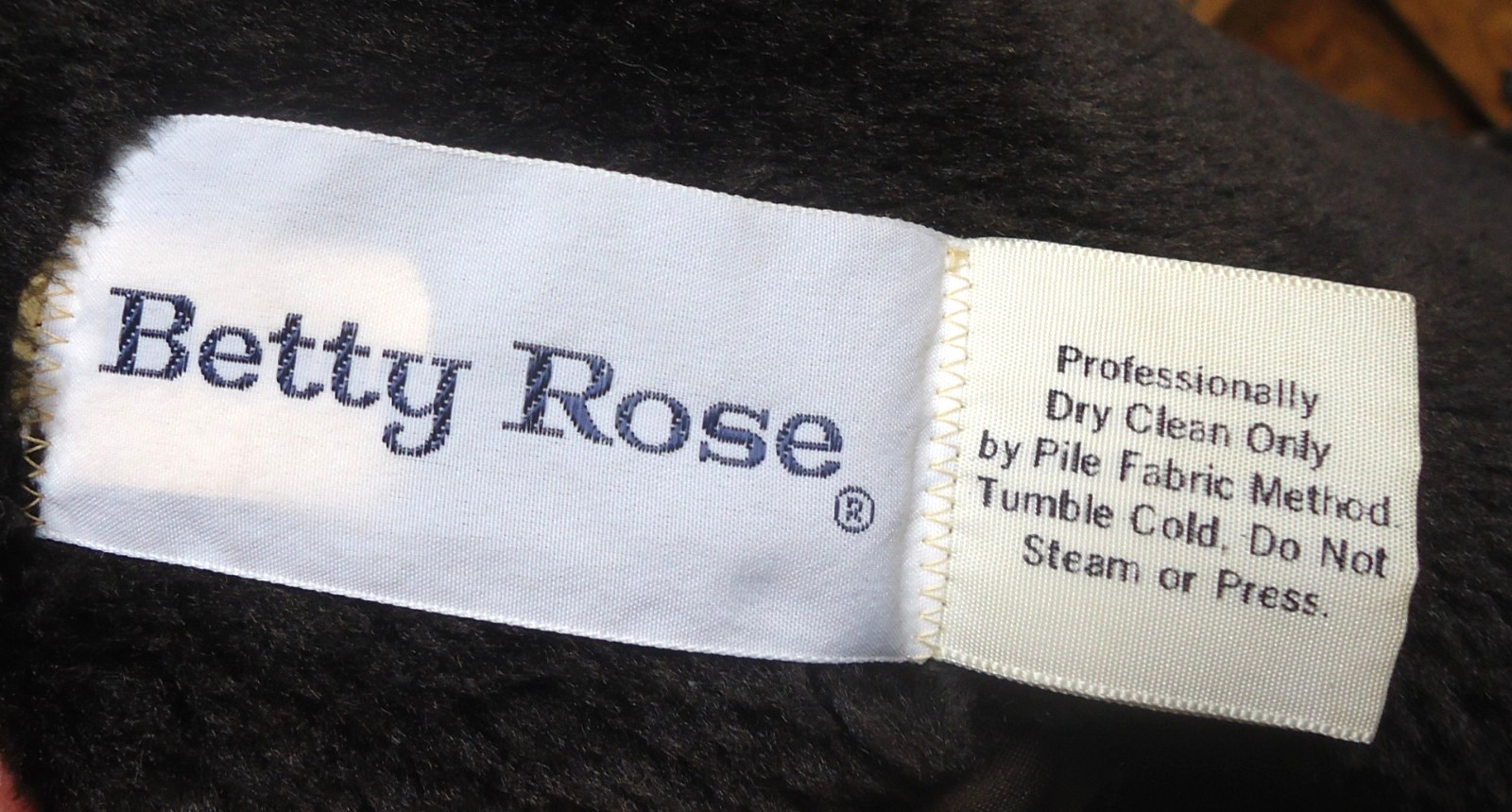 Vintage Women’s Betty Rose Dark Brown Faux Fur Double Breasted Coat