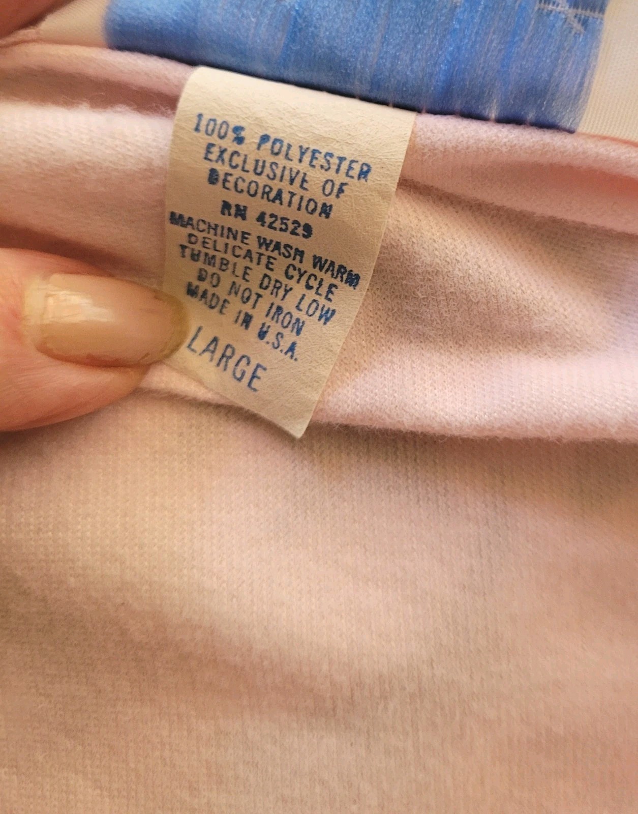 Vtg Stardust USA Pink Satin Brushed Lining Ruffled Lace LS Nightgown LG ●READ