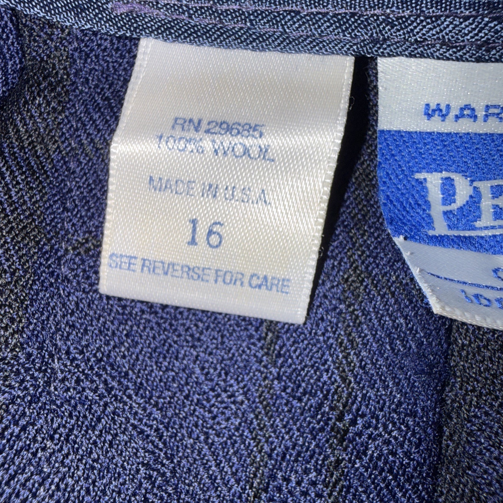 VTG Pendleton Wool Tartan Plaid Skirt Pleated Navy Pink Green Size 16 Timeless