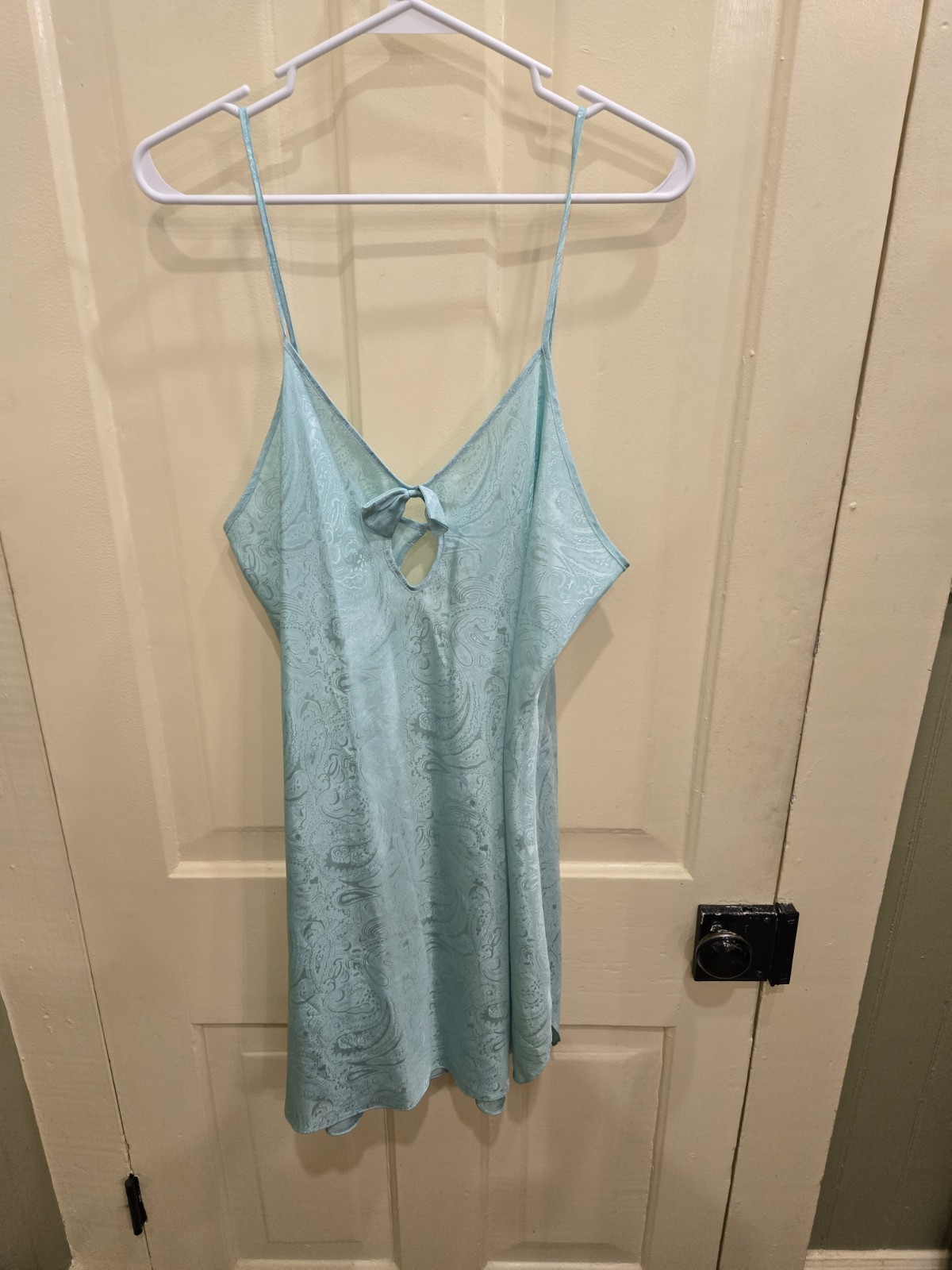 Size 2X Intimate Moods Nightgown Lingerie Women’s Keyhole Mint Green Vtg EUC