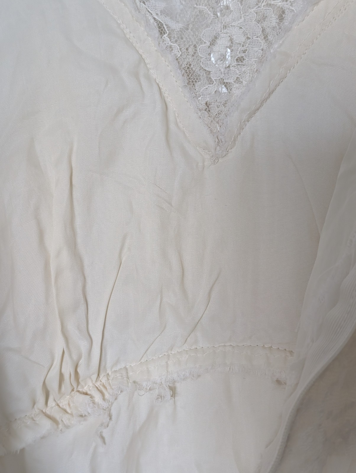 VTG 70s Prairie Maxi Dress Ivory Lace Victorian Revival S Boho Cottagecore Bride