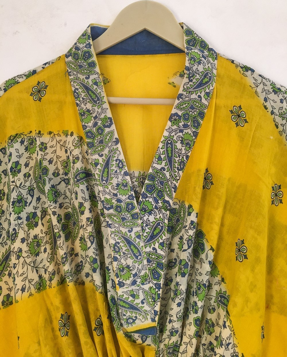 Vintage Sari Kaftan / Pure Cotton Long Maxi Dress / Luxury Resort Wear CFN1111