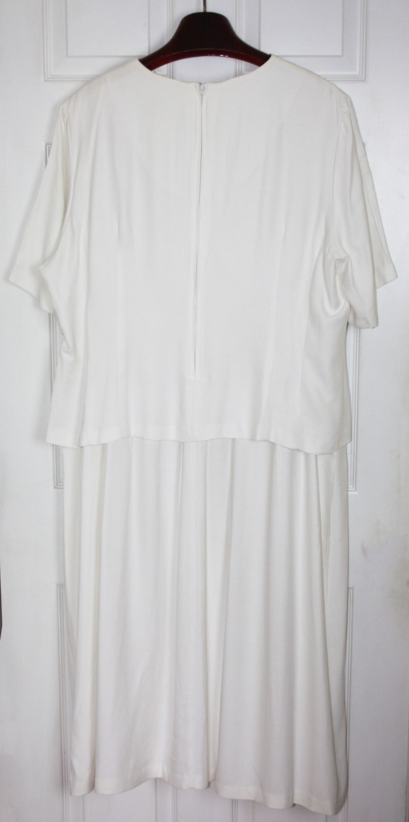 CB New York Vintage Cottagecore Prairie Dress Womens 24 White Layered Embroidery