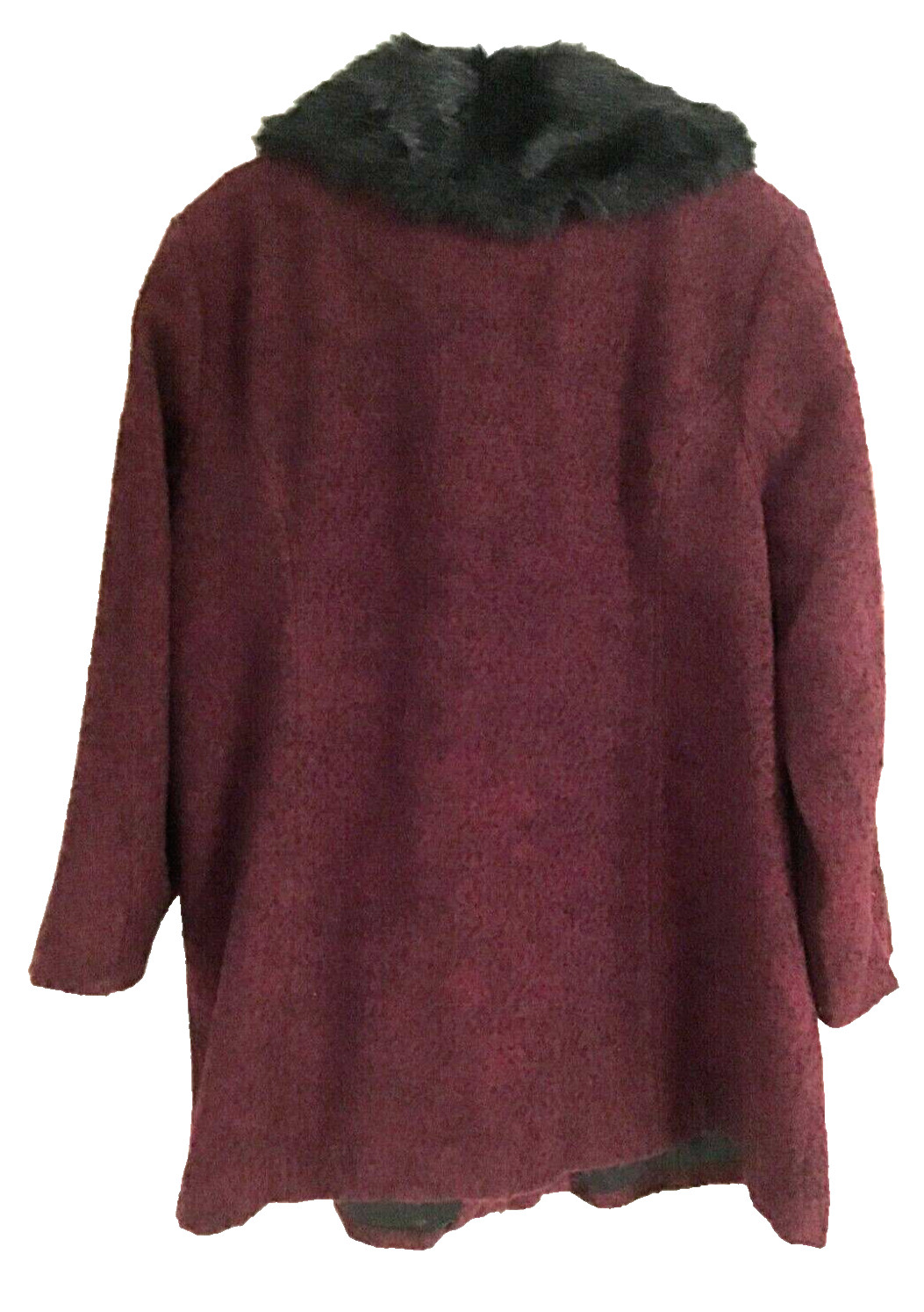 Dennis by Dennis Basso Vintage Womens 2X Faux Fur Collar Midi Length Coat