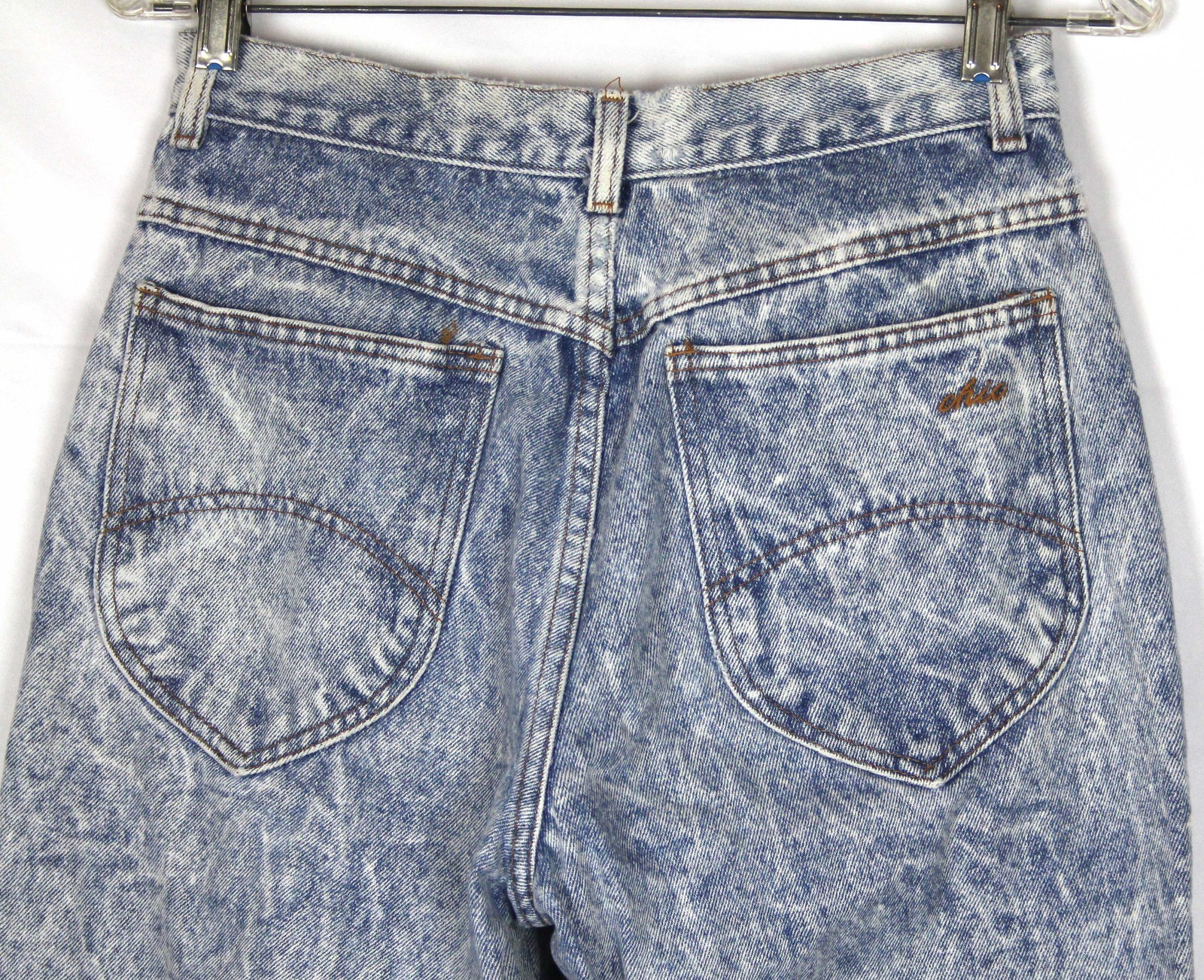 1980s Vintage Chic Baggy Mom Jeans Acid Wash Denim Tapered Leg High Waist 10 P