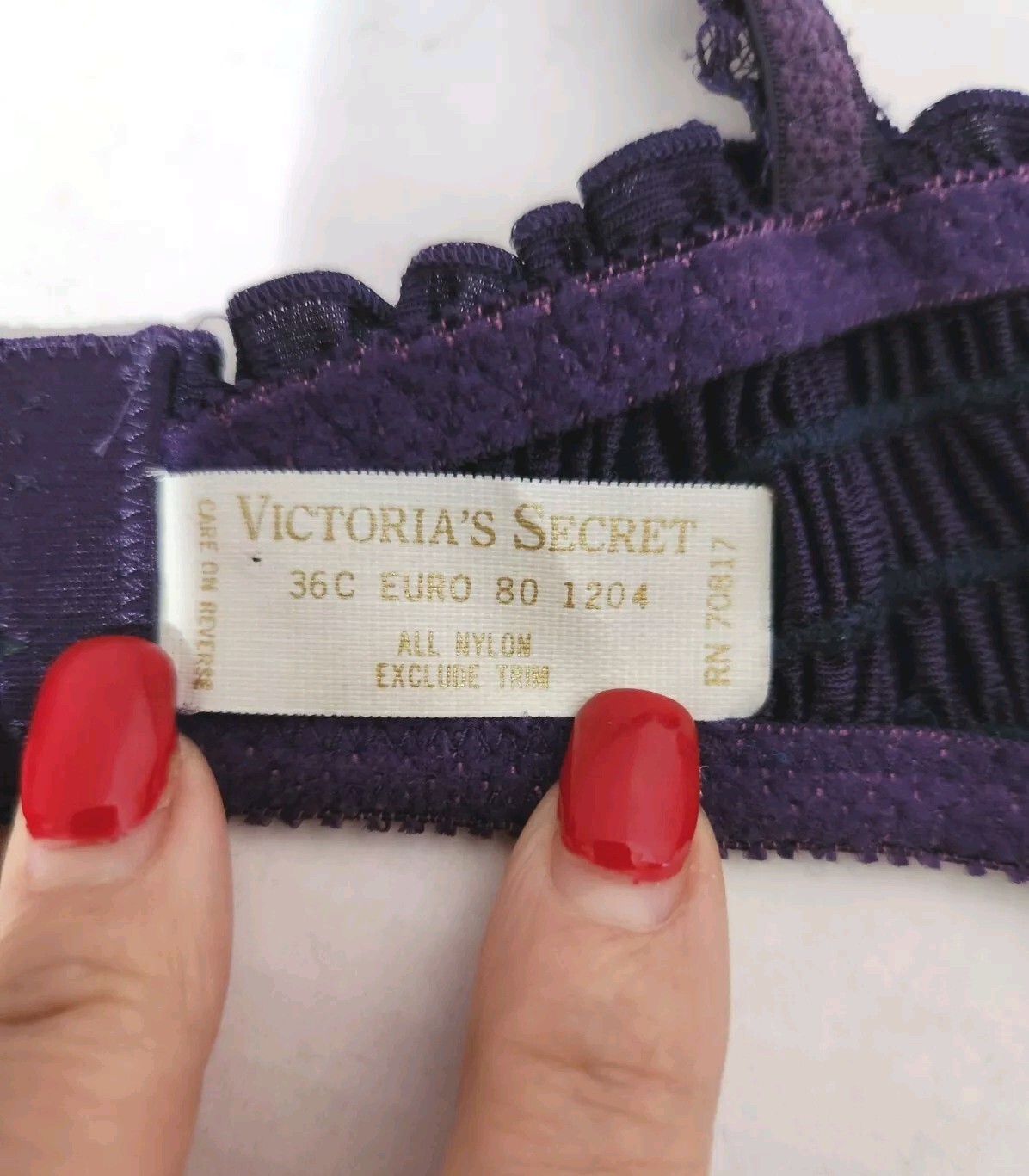 Vintage Victoria’s Secret Gold Label Bra 36C Made in USA- NWOT – PURPLE