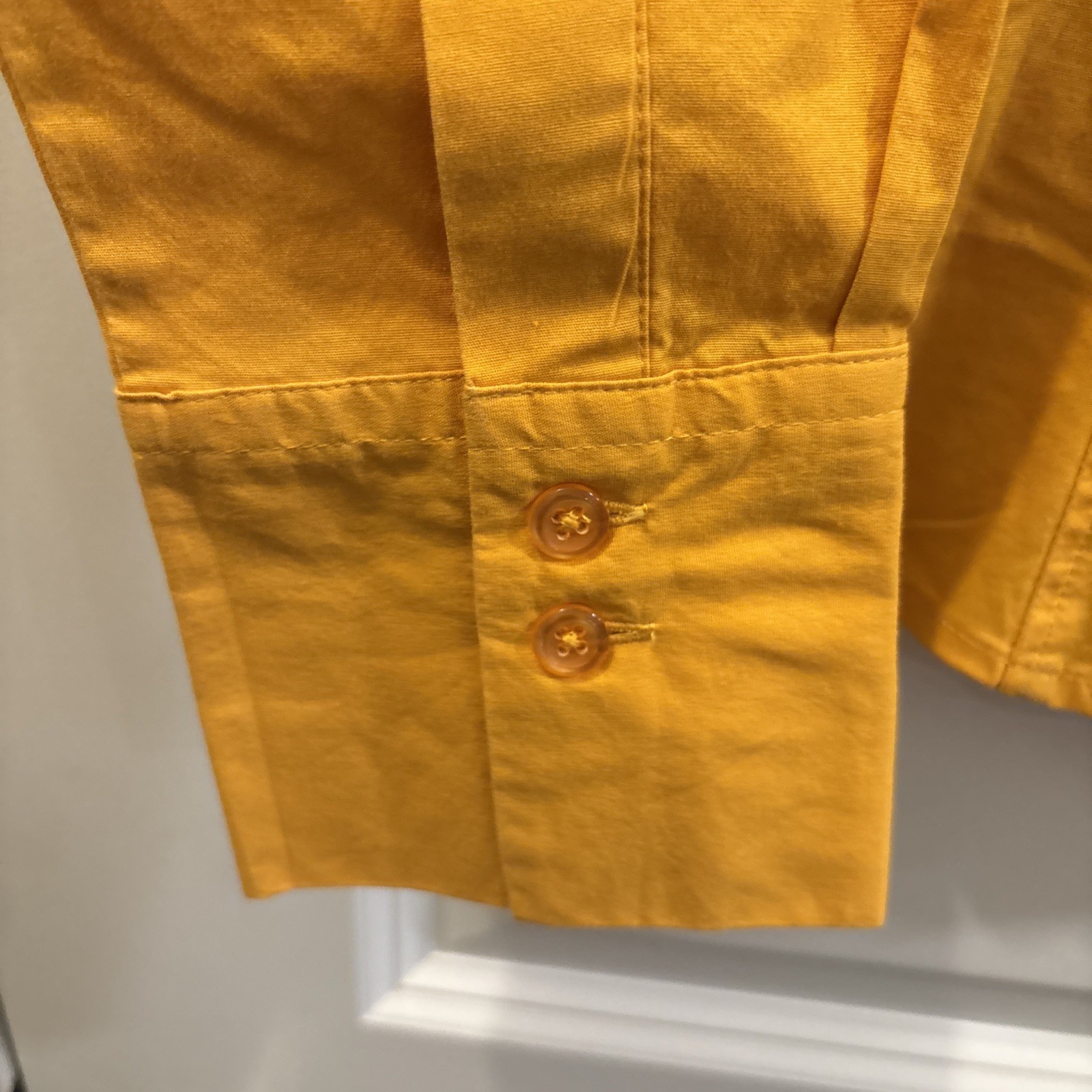 Women’s Zara Basics Button down Collared Shirt Long Sleeves Butter Yellows Sz L