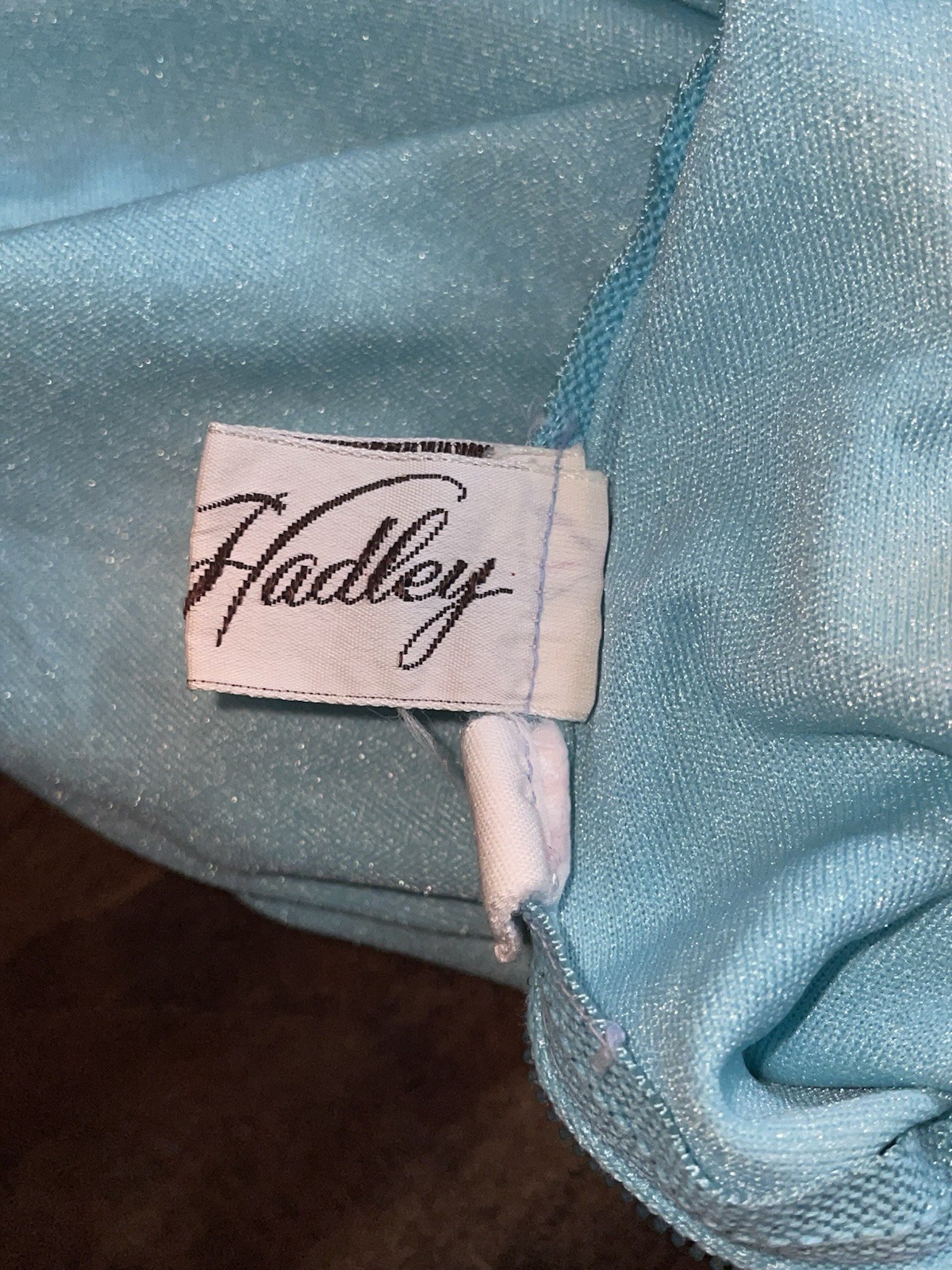 Vintage C Hadley 1980s Mock Turtleneck Sleeveless Top Half Zip Back Powder Blue