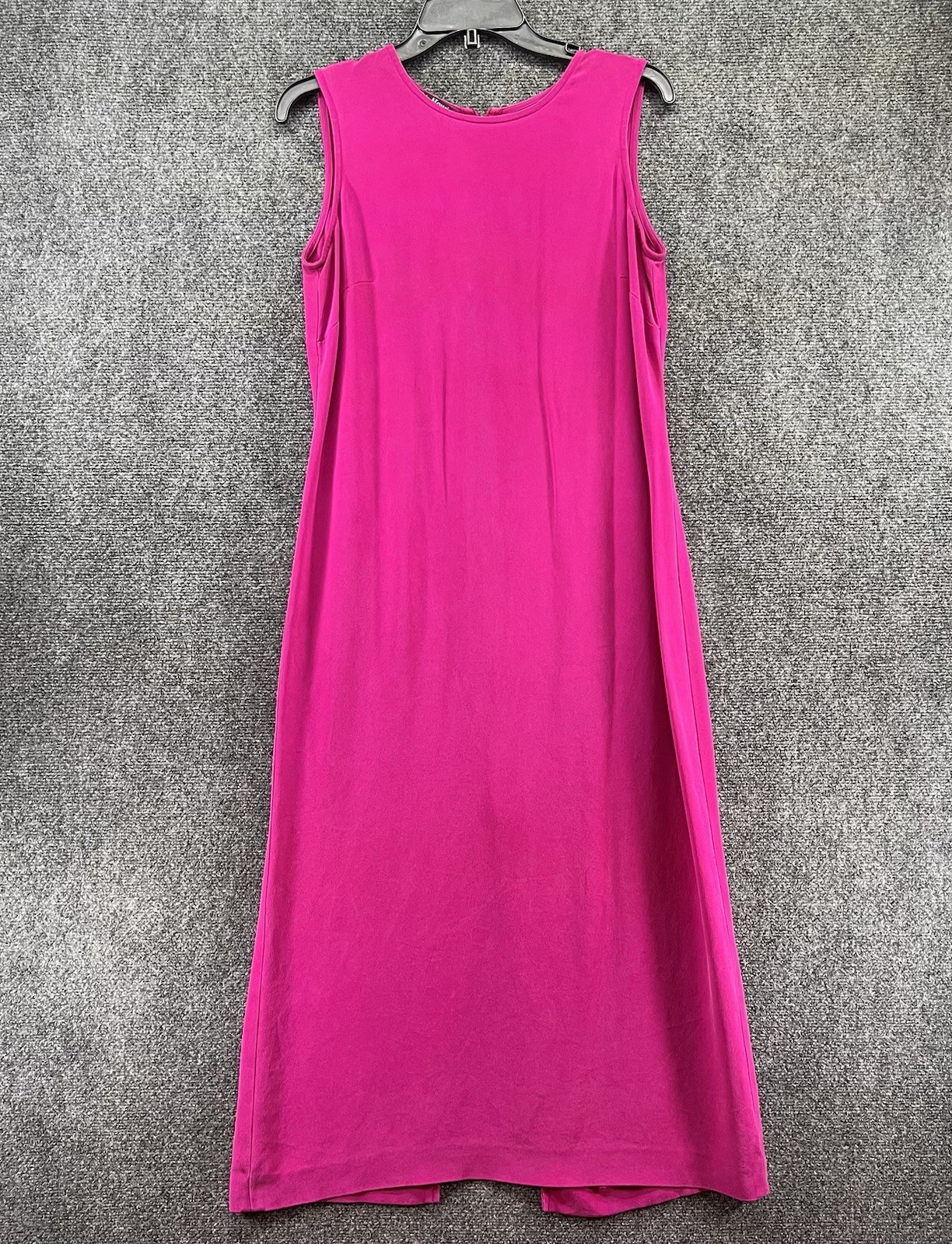 Vtg Cynthia Howie Maxi Dress Womens Petite 10P 100% Silk Pink Wedding Career