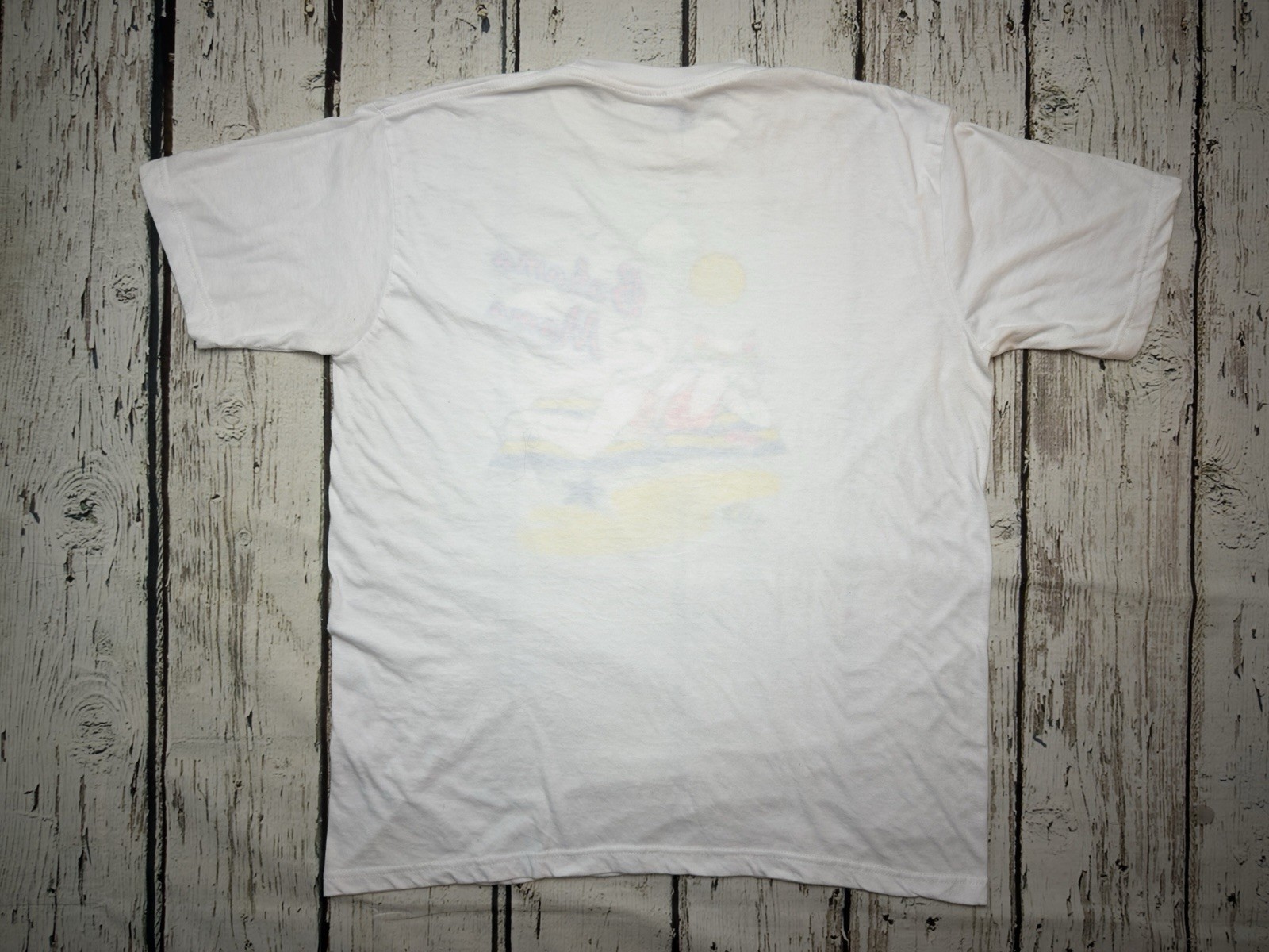 VTG Bahama Mama Tanning Cat On Beach Kitty 90s Dorsett White Women’s T-Shirt XXL