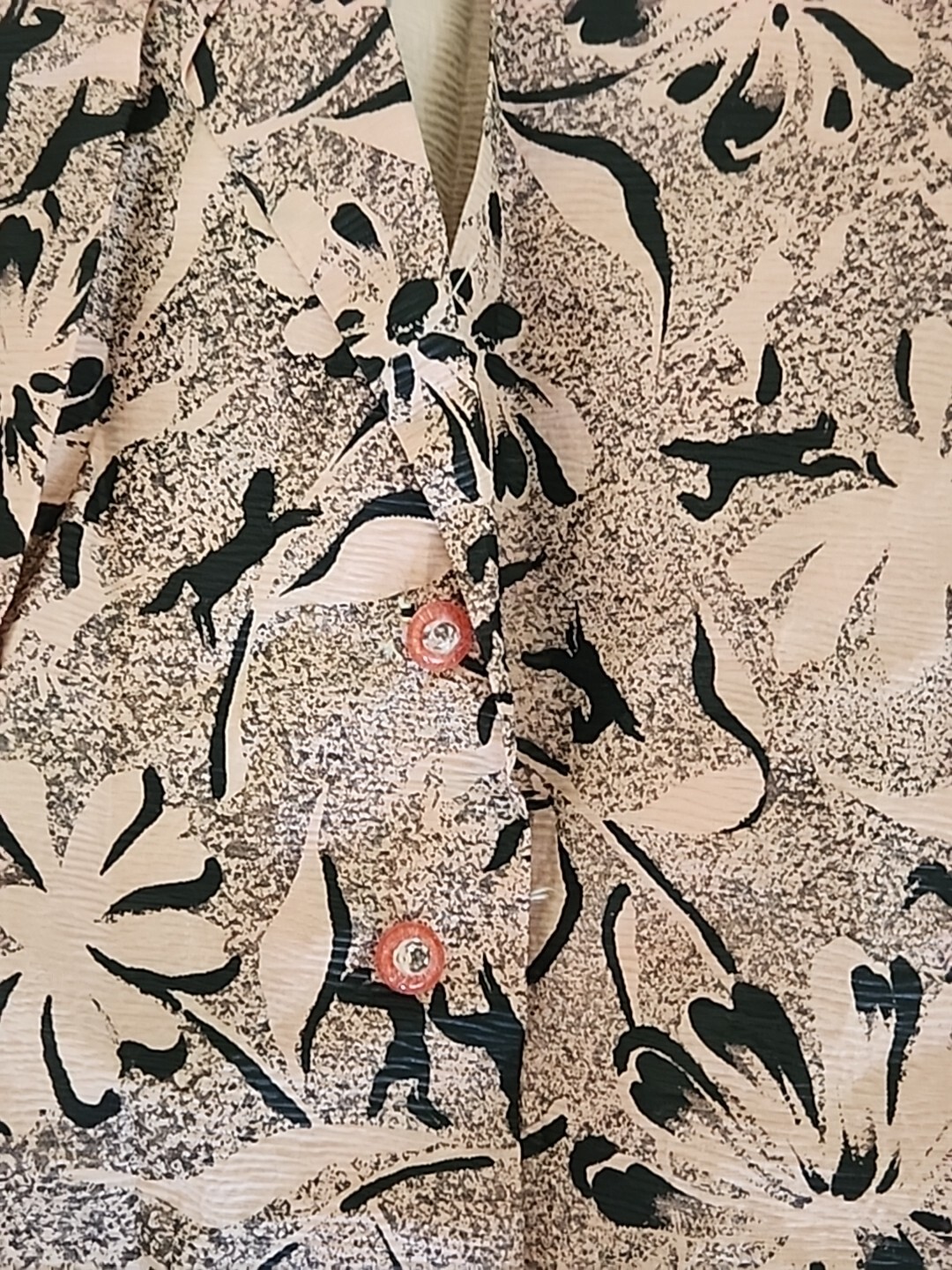 vintage 40’s dress med large short sleeve pony,foral graphics excellent 1940’s
