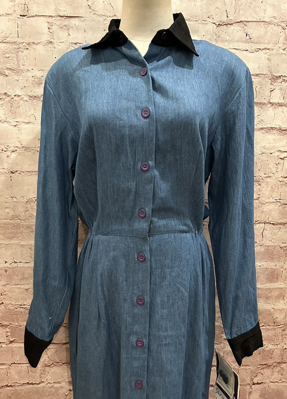 Vintage Country Wear Clothing Company Dress Size 12 90s Denim Chambray Cottage