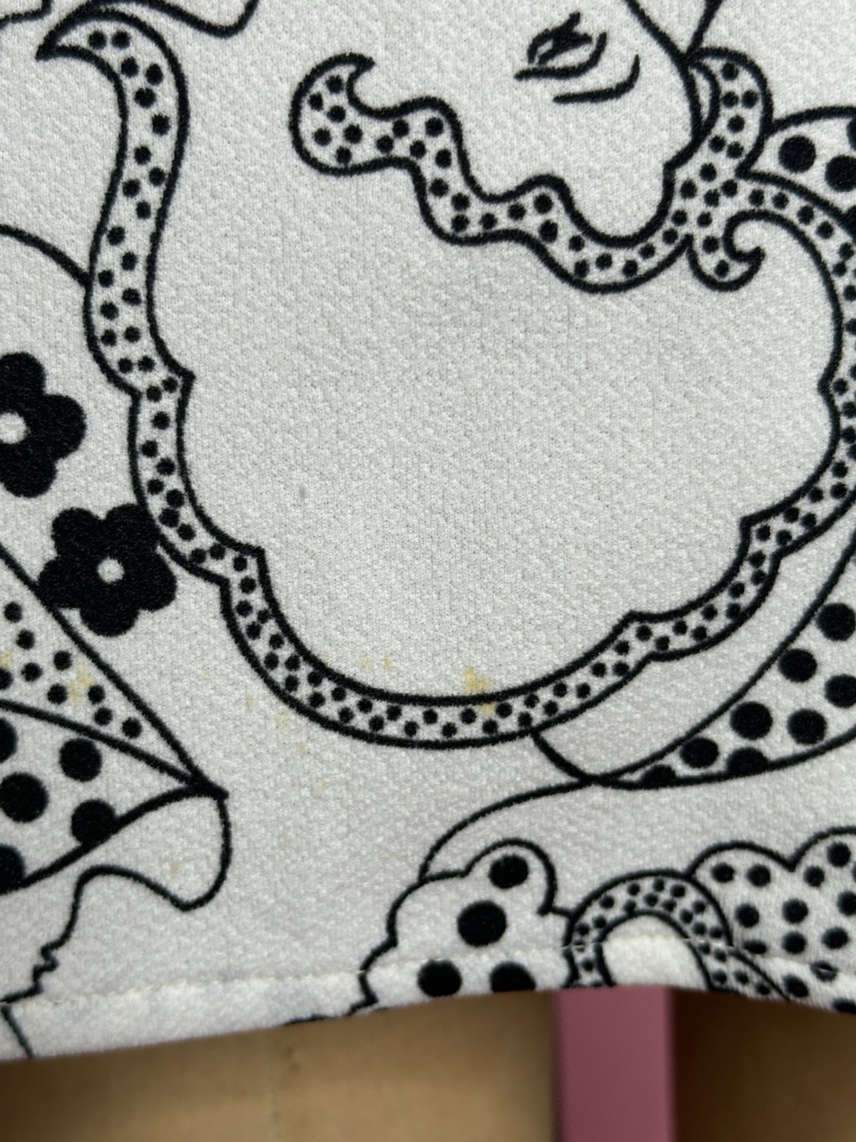 1960s MOD FACE Print SURREALIST OP Art Dot Whimsical Mini Dress. XS-S. AS IS