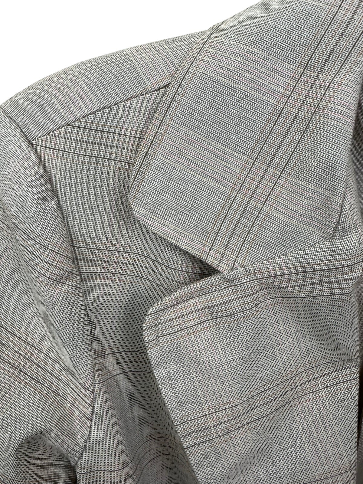 Y2K Vtg Rampage Womens Blazer M Tan Glen Plaid Single Breasted One Button Lined