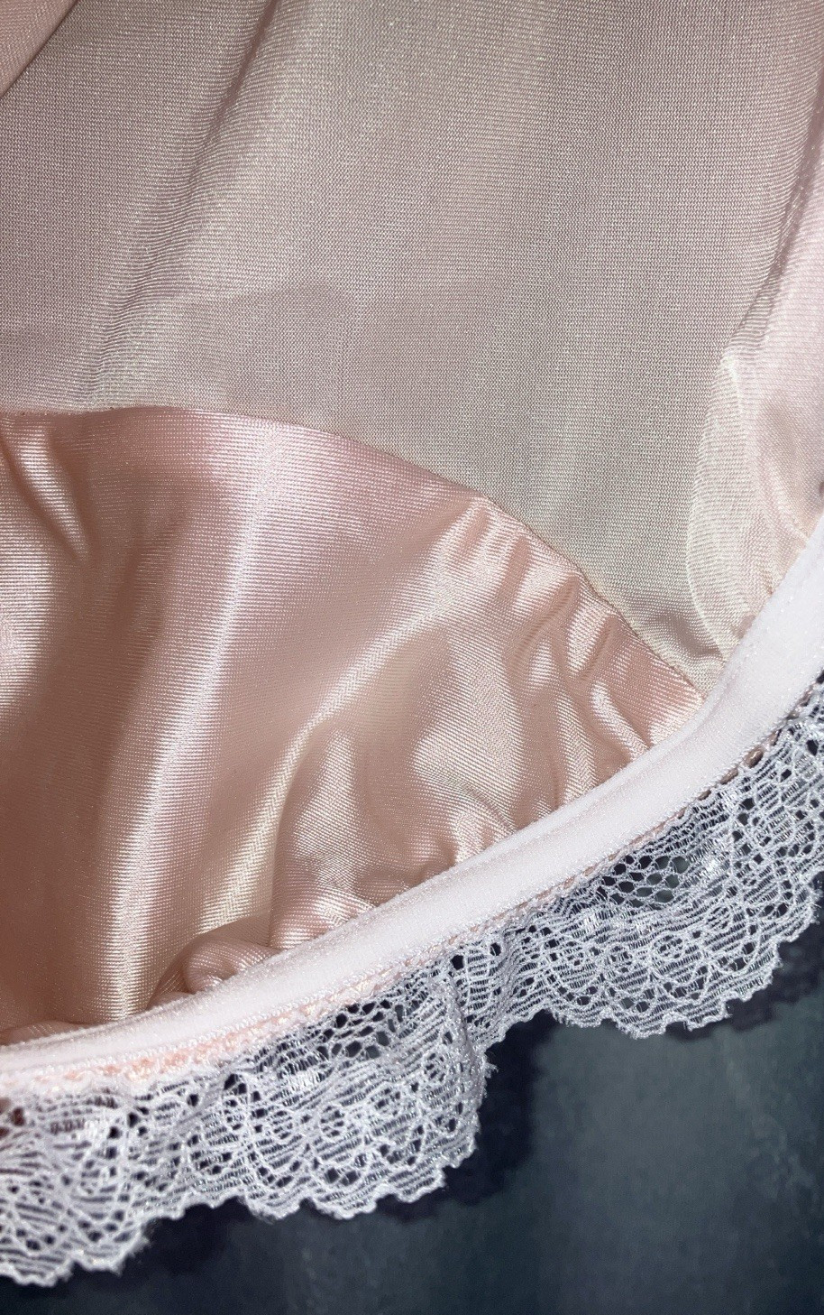 1X 2X Mushroom Gusset Granny Panty Silky Nylon Satin Brief Sissy Vintage styl