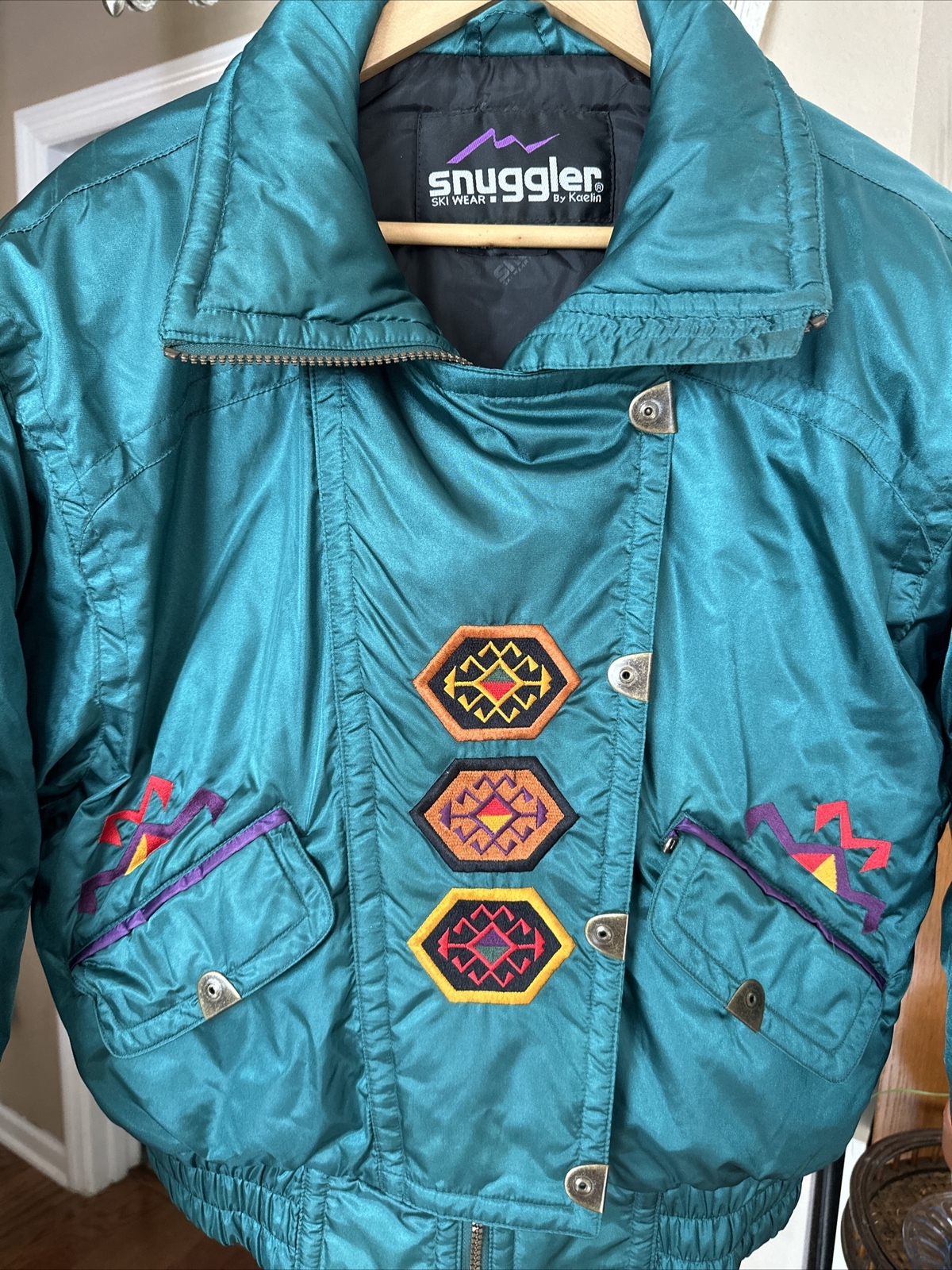 Vtg Snuggler Ski Wear by Kaelin Mariah Parka Jacket Women’s Size 10 Embroidered