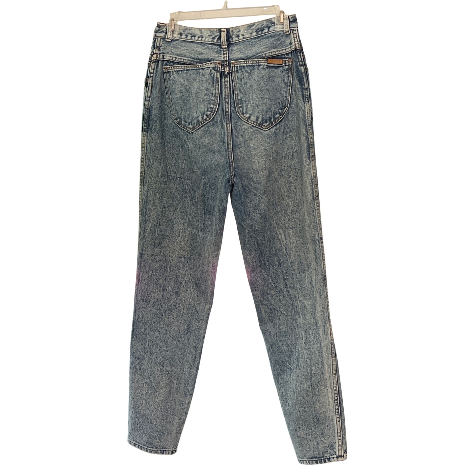 Vintage PS Gitano High Waisted Acid Wash Tapered Leg Jeans Blue Cotton Womens 10