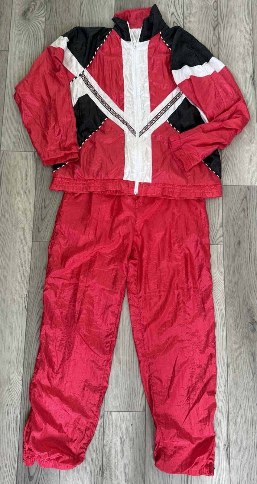 Vintage Laura Katherine 80s 90s Wind Breaker And Pants Jogging Tracksuit Size M
