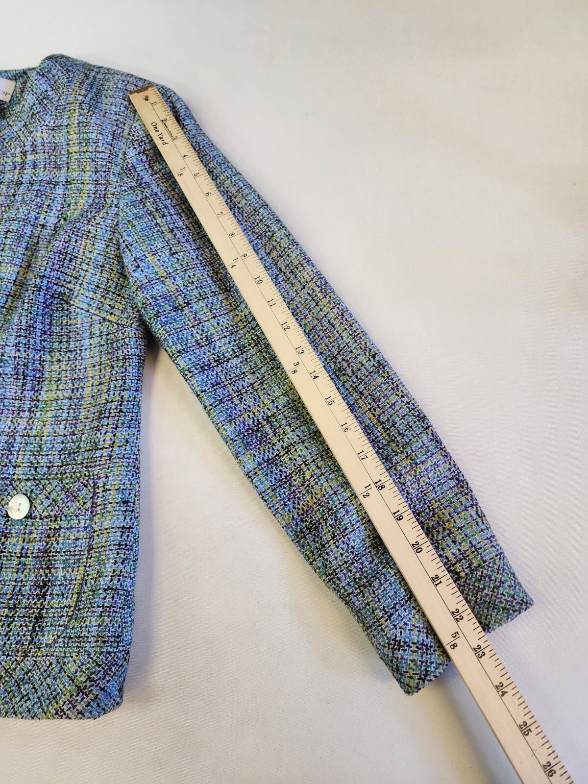 The TOG Shop Women 6 Tweed Multicolor Knit Pockets Mock Collar Office NWOT