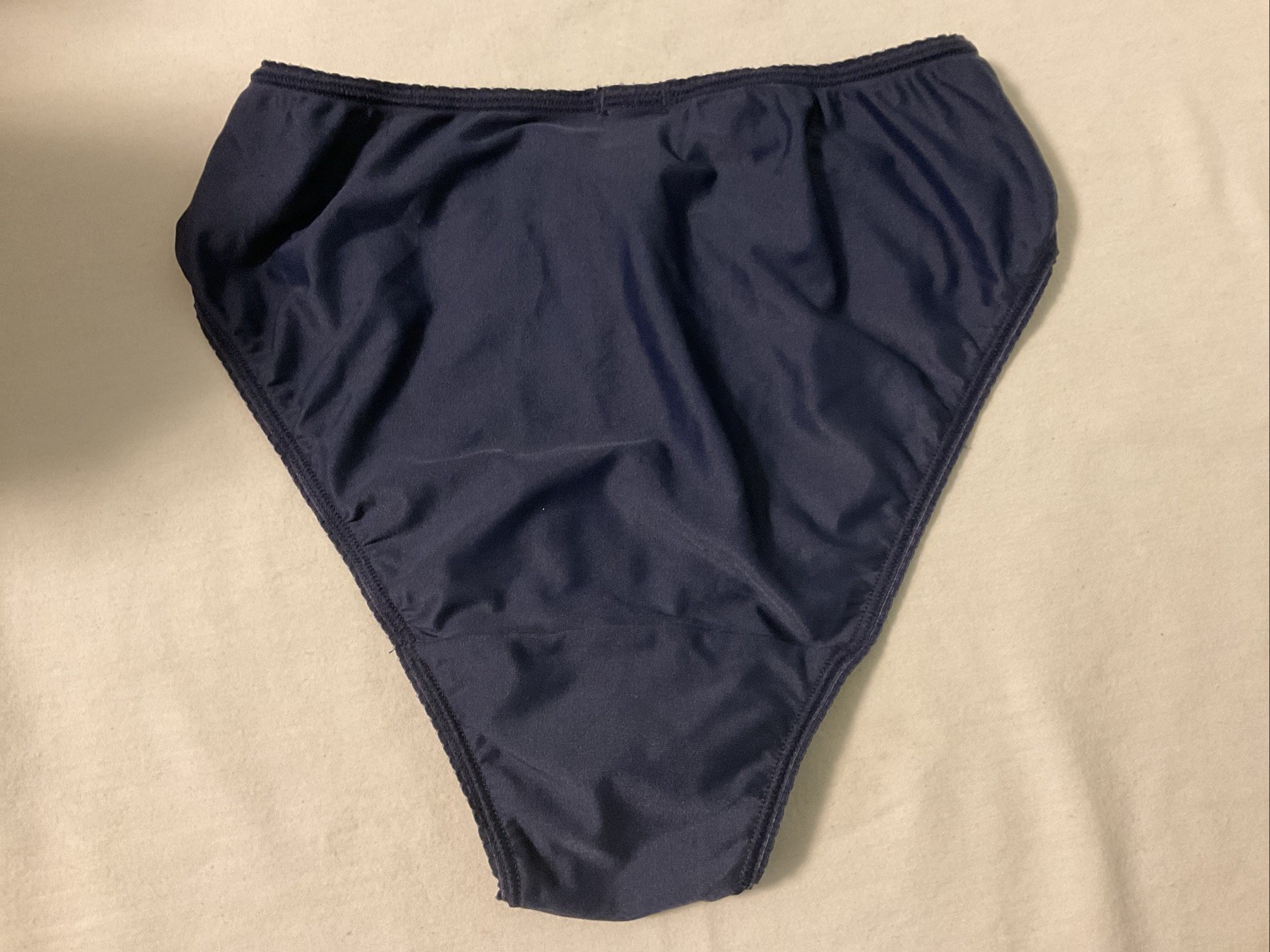 Vintage Y2K PLAYTEX Stylish Blue Liquid Satin Hi-Leg Bikini Panties Medium ÑWT