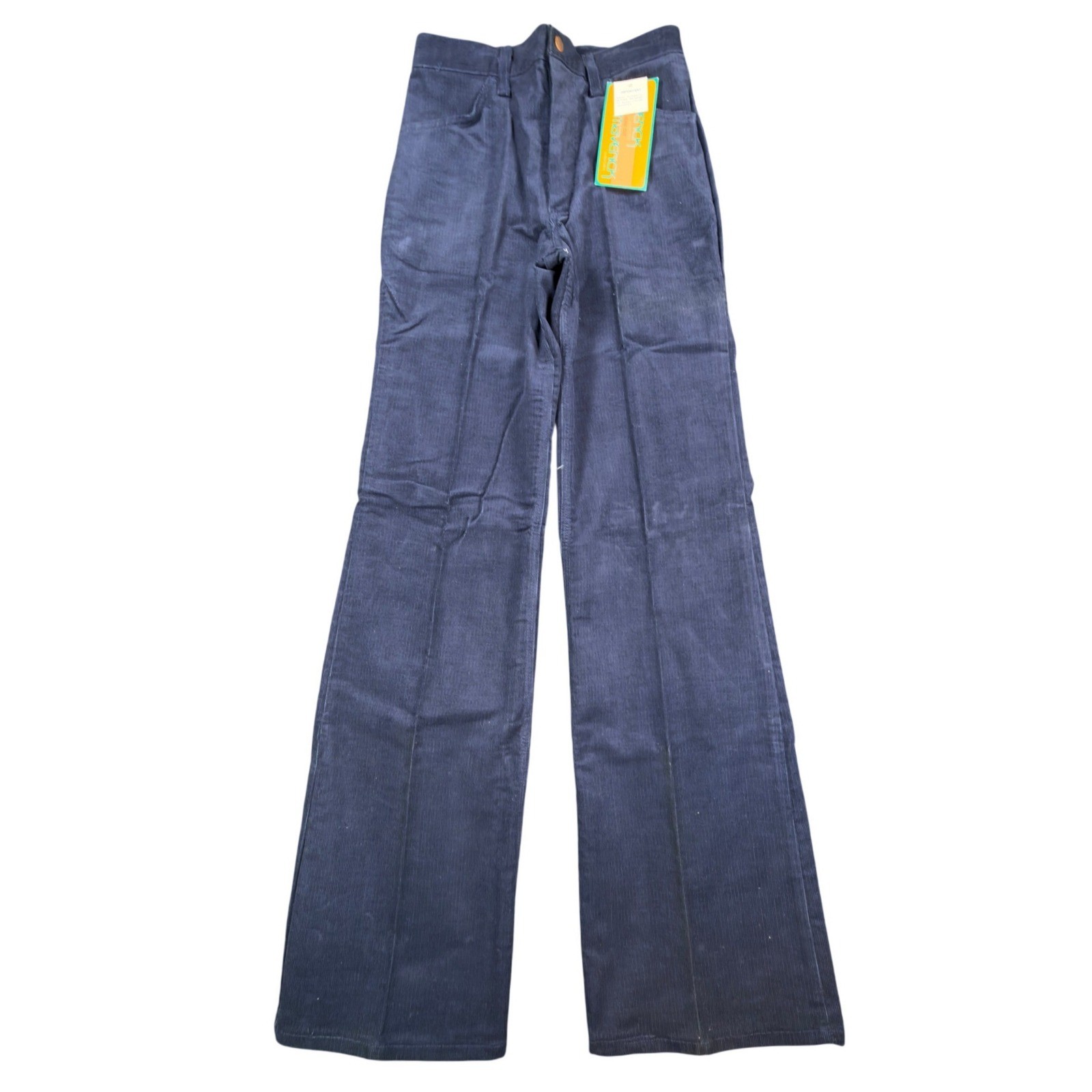 Maverick Vintage 70s Corduroy Flare Pants Juniors 9 Navy Blue NWT Deadstock USA